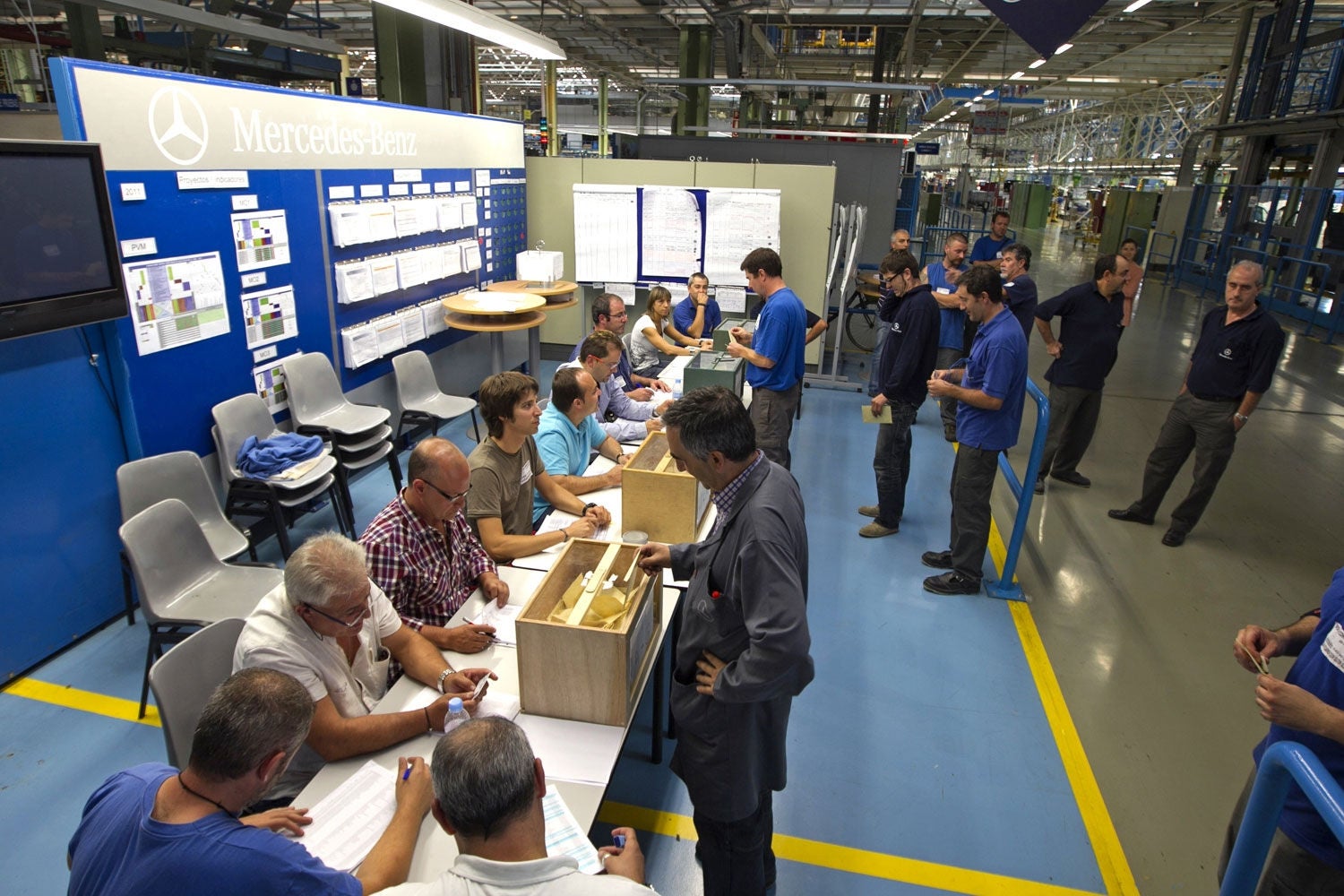 Mercedes lantegiko langile gehienek lan-hitzarmena babestu dute