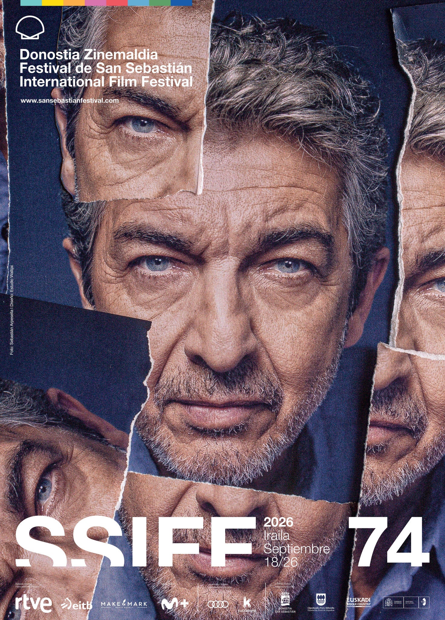 Donostiako Zinemaldiko 74. edizioaren kartela. Ricardo Darin aktorea.  