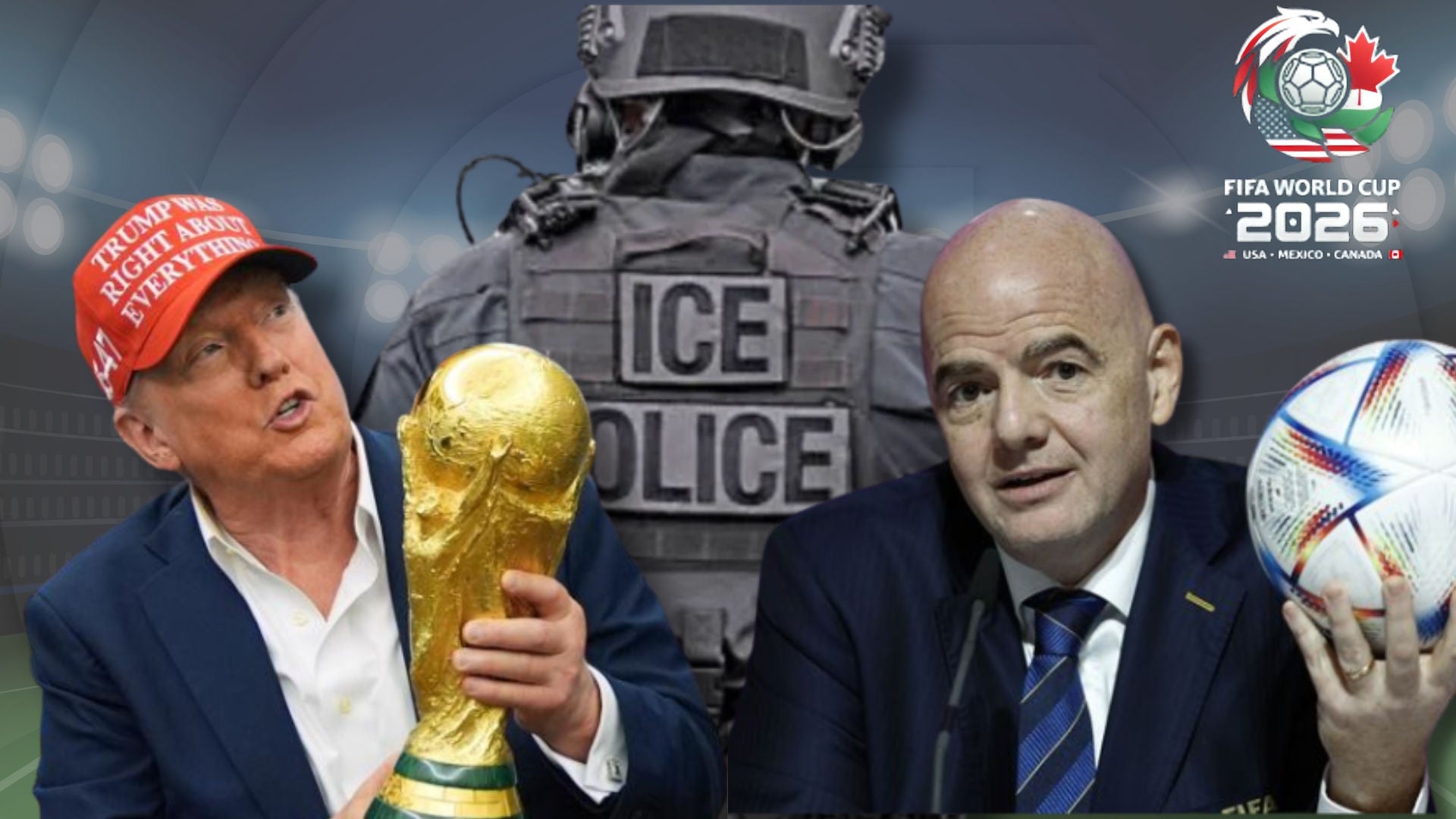 Gianni Infantino FIFAko presidentea eta y Donald Trump, Etxe Zurian