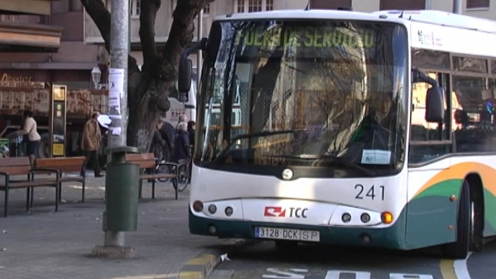 Autobús de la Villavesa, en Pamplona. Foto de archivo de EITB.