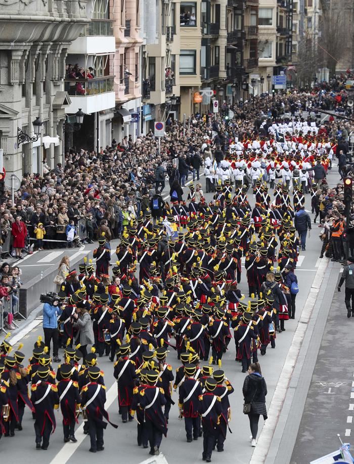 Imagen de la tamborrada infantil de 2018. Foto de archivo: EFE