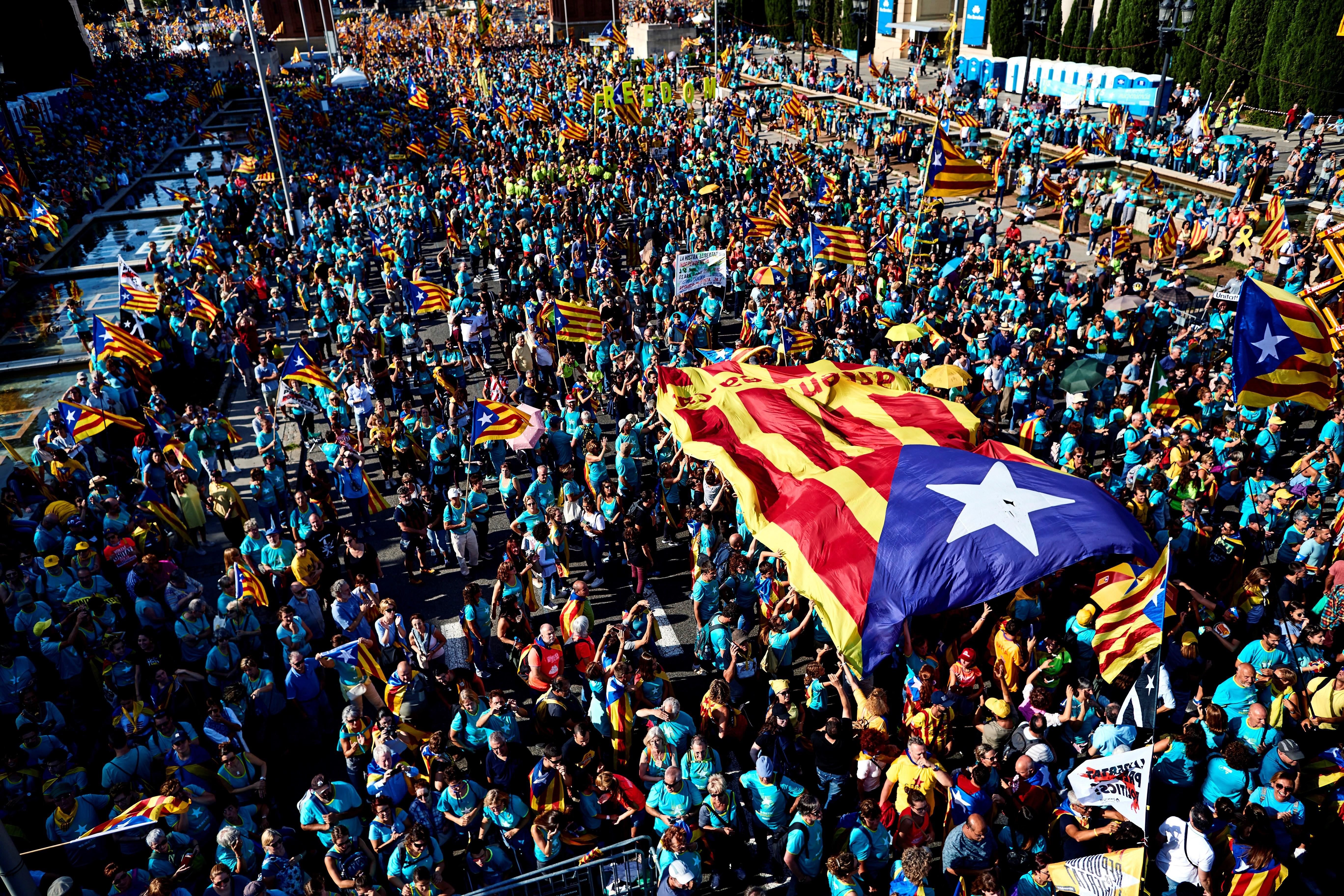 Manifestación de la Diada de 2019. Foto de archivo: EFE