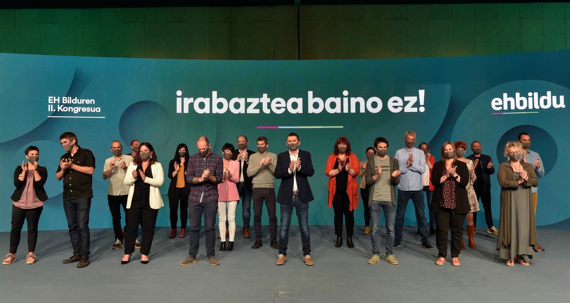 EH Bilduko buruzagintza, koalizioak iaz egindako Kongresuan. Argazkia: EFE