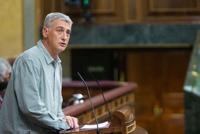 El diputado de EH Bildu, Oskar Matute, en el Congreso. Foto de archivo: EH Bildu