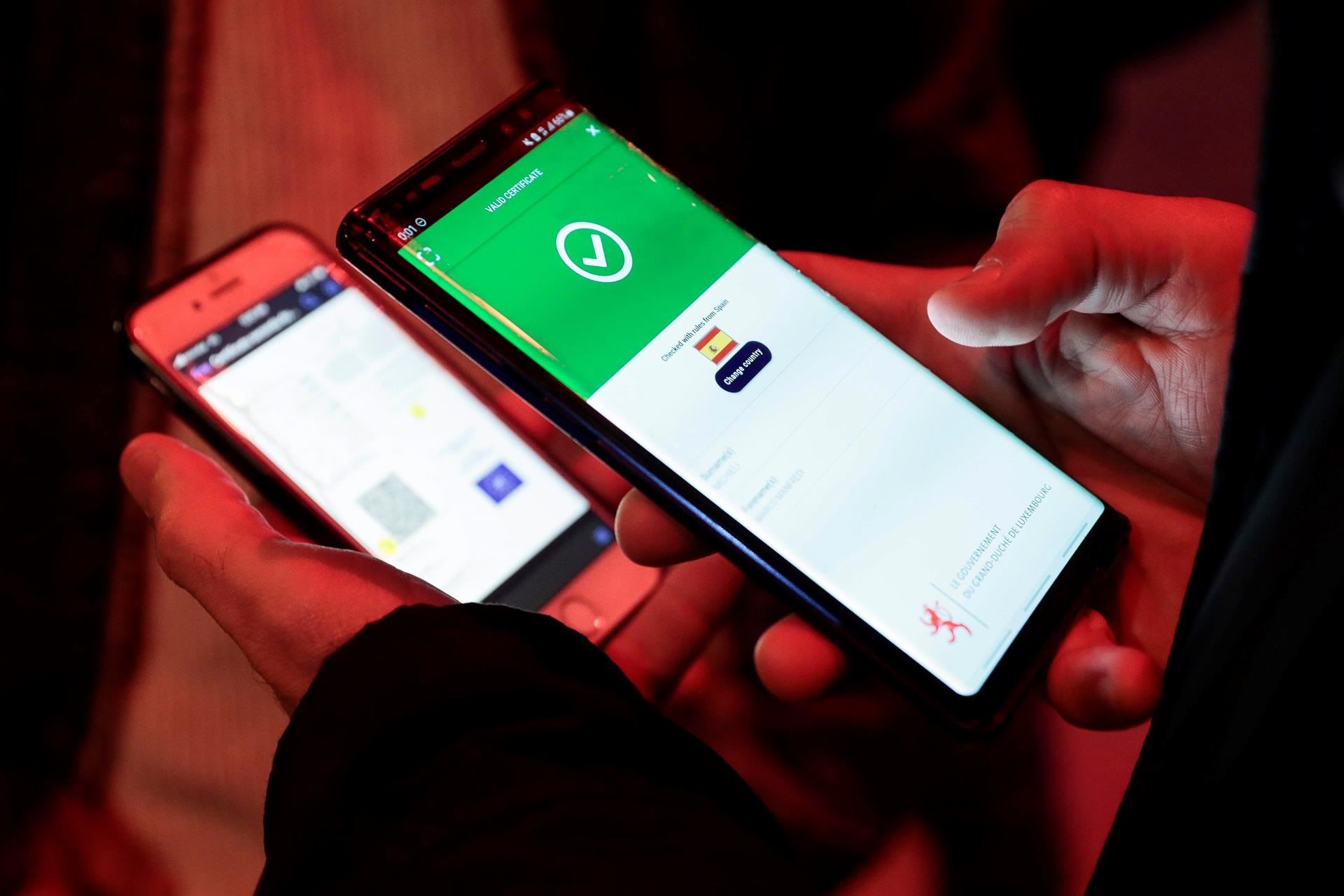 Pasaporte covid. Foto: Efe