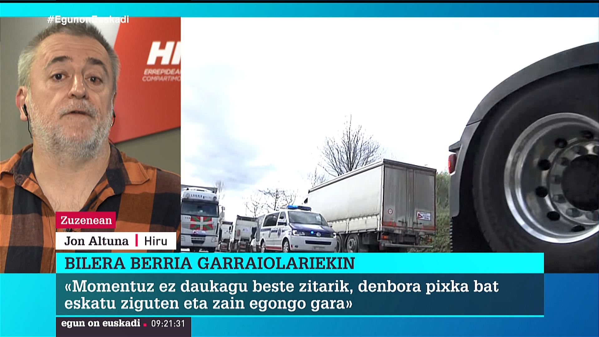Jon Altuna Hiru Euskal Herriko Garraiolarien sindikatuko kidea