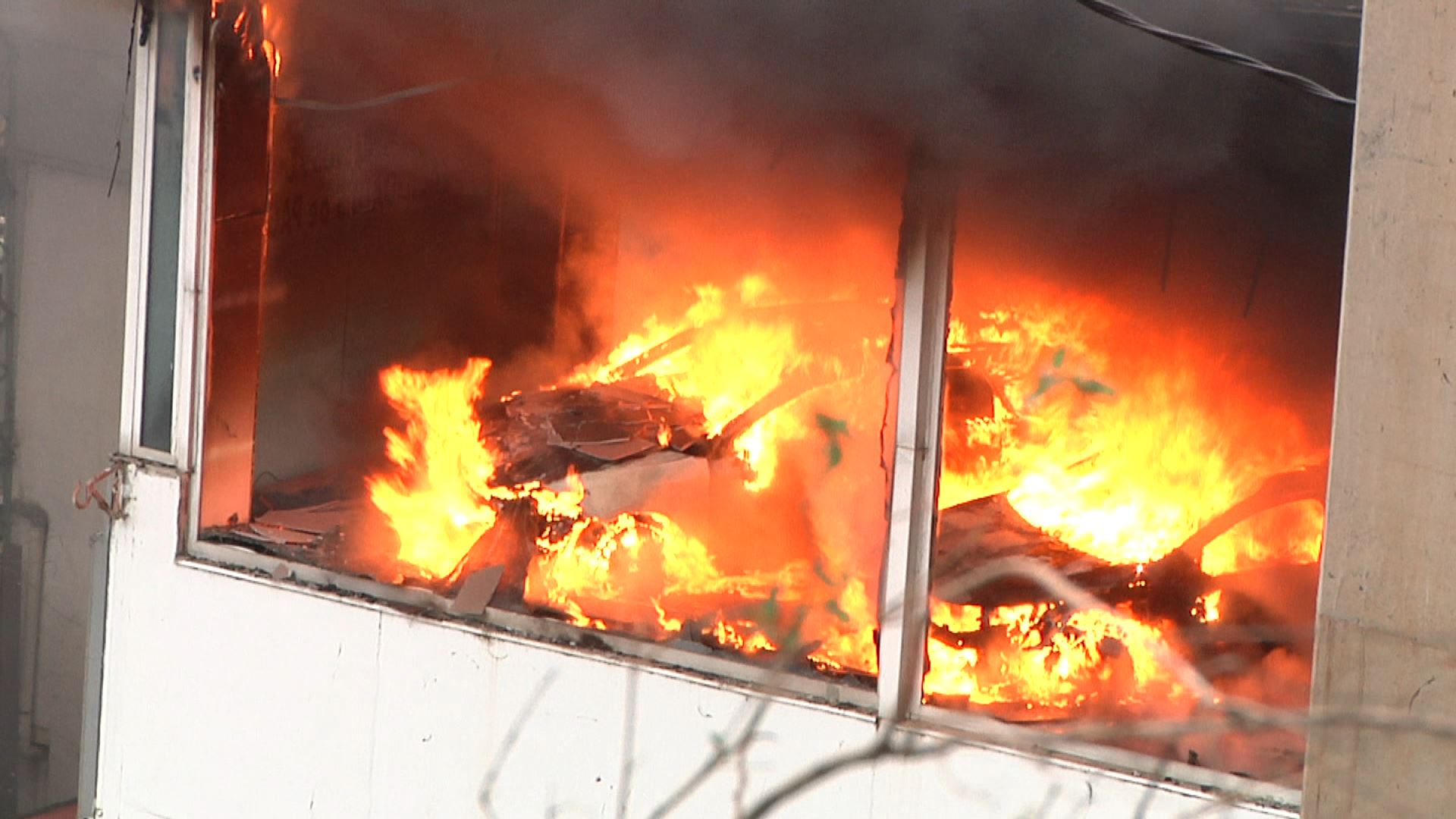 Incendio en Erandio. Imagen: EITB Media