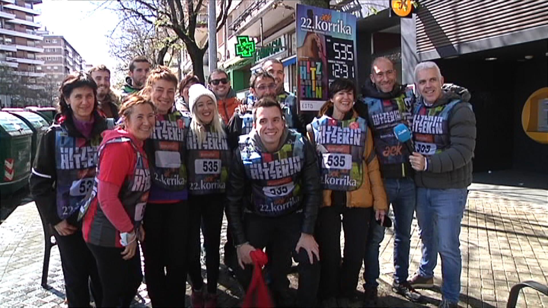 Korrika, en Pamplona, en el kilómetro de EITB