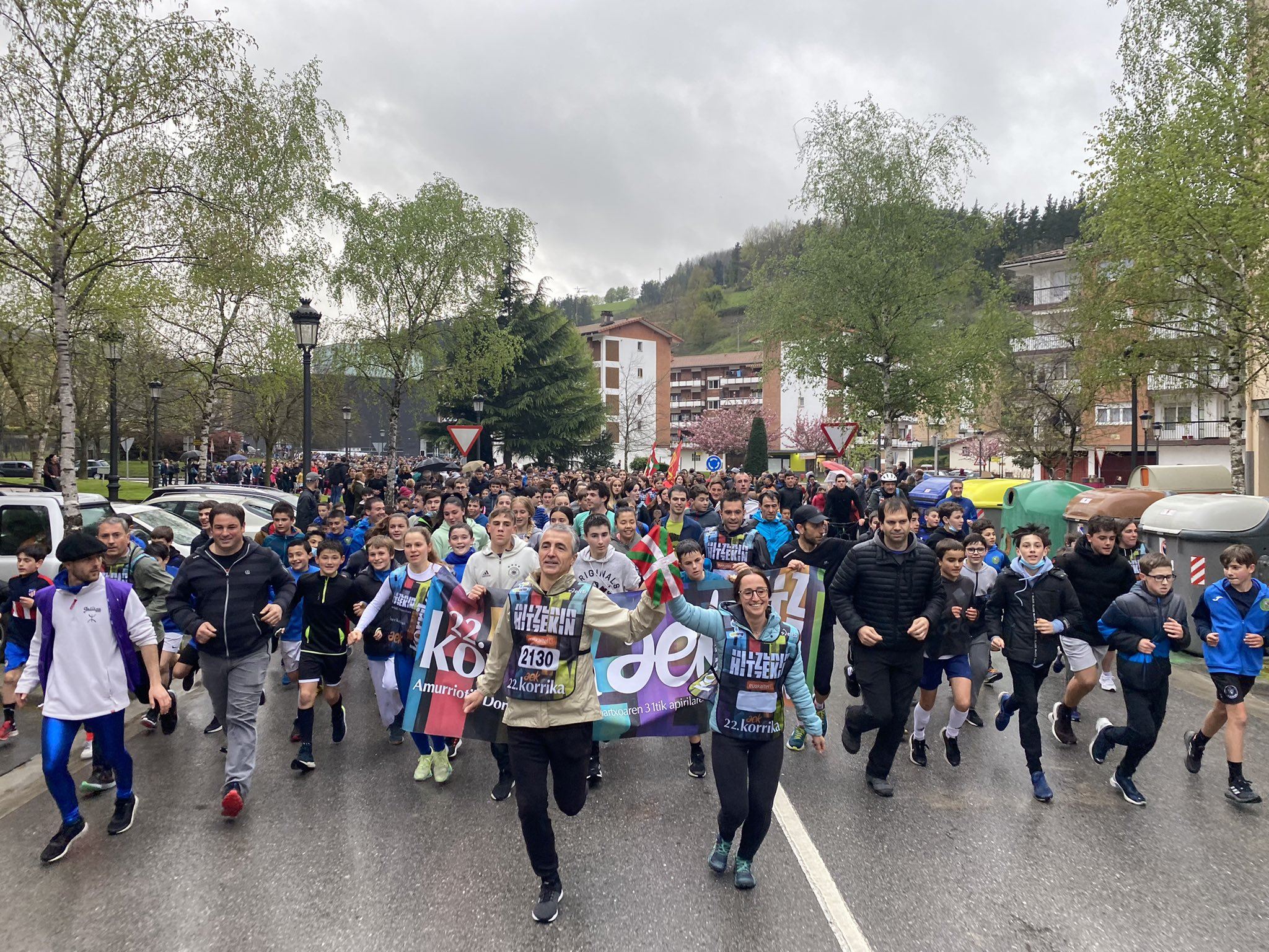 Korrika, atzo, Lazkaon barrena. Argazkia: AEK