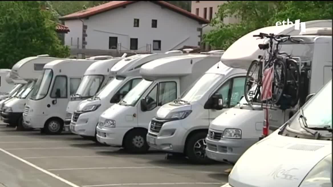 Autocaravanas. Imagen obtenida de un vídeo de EITB Media.