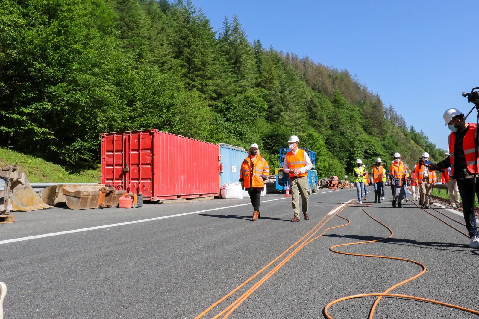Obras en el túnel de Belabieta