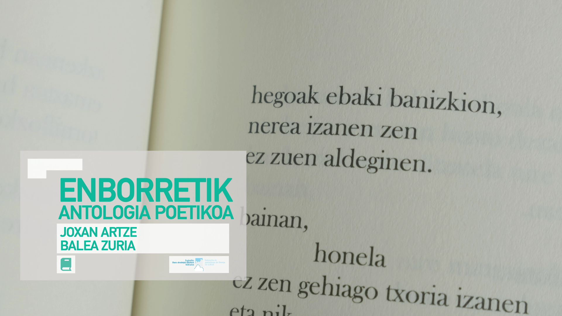 Kulturklik ENBORRETIK JOXAN ARTZE BALEA ZURIA ANTOLOGIA