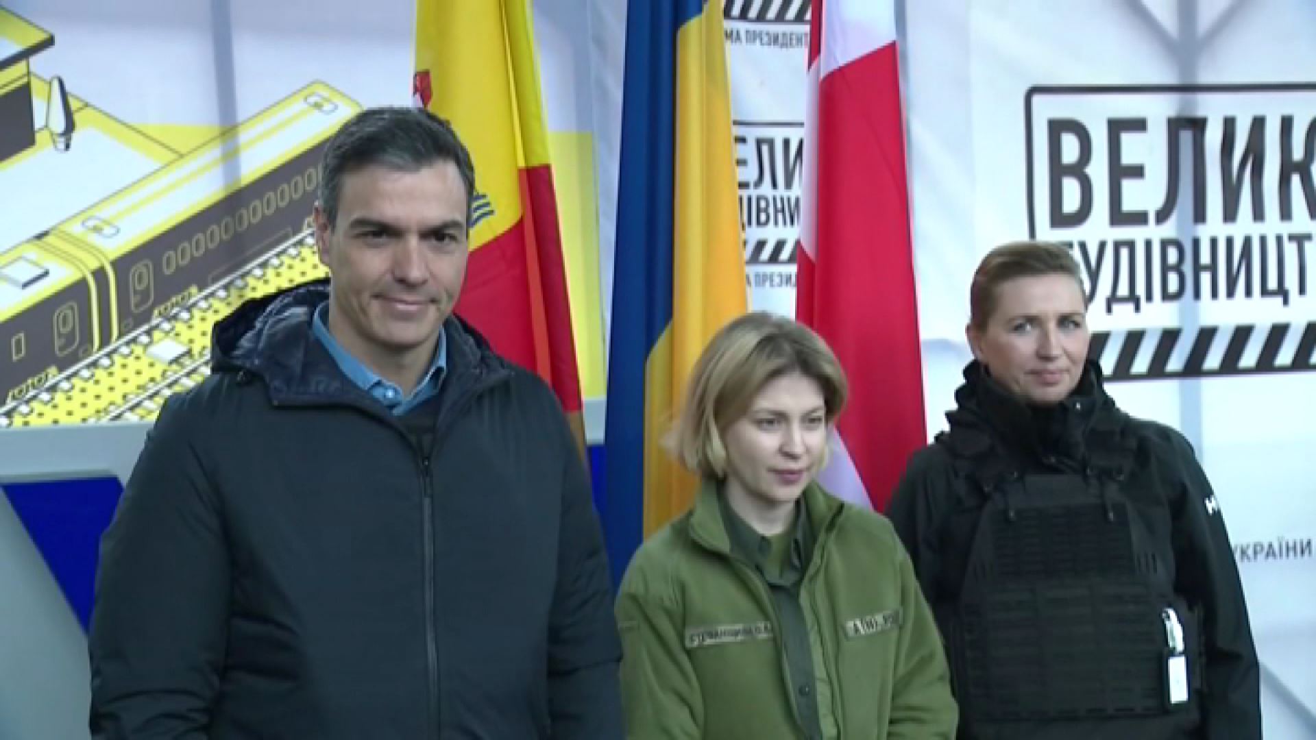 Pedro Sánchez en Kiev. Foto: EITB Media