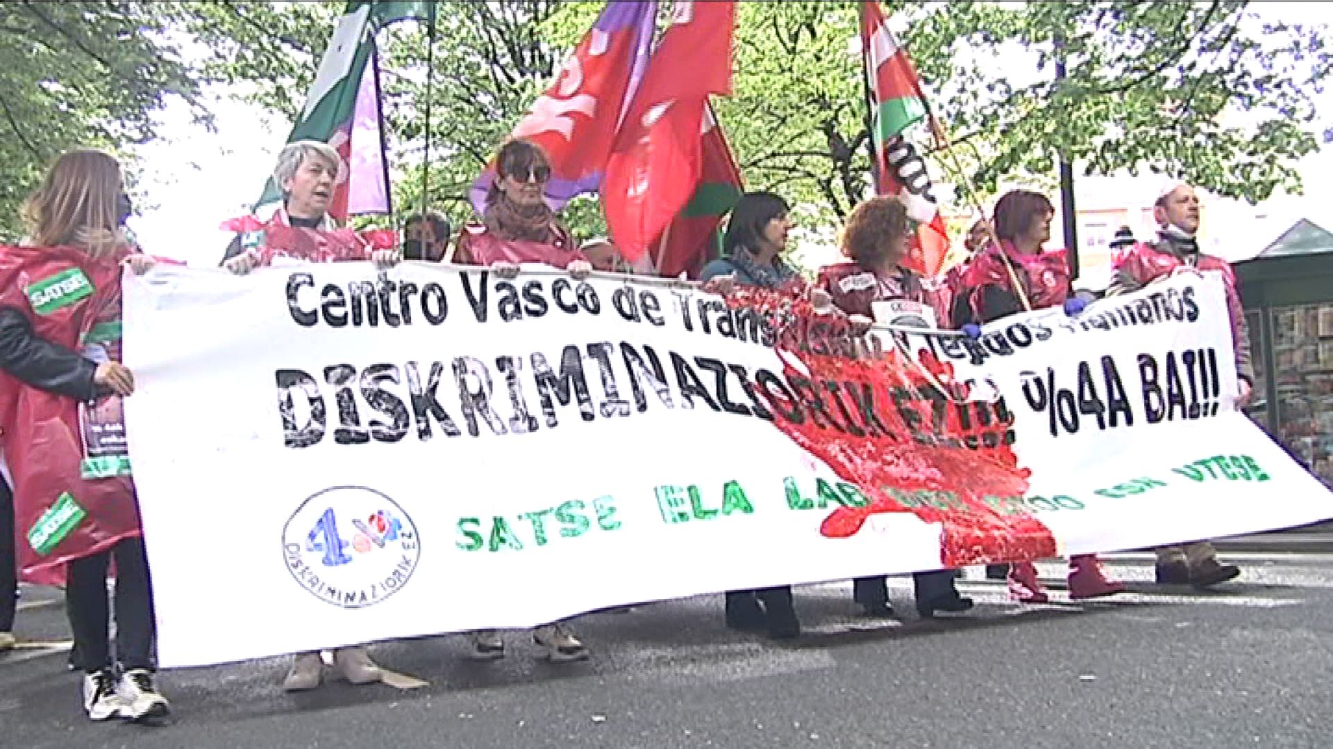 Manifestazioa Bilbon. EITB Mediaren bideo batetik ateratarako irudia.