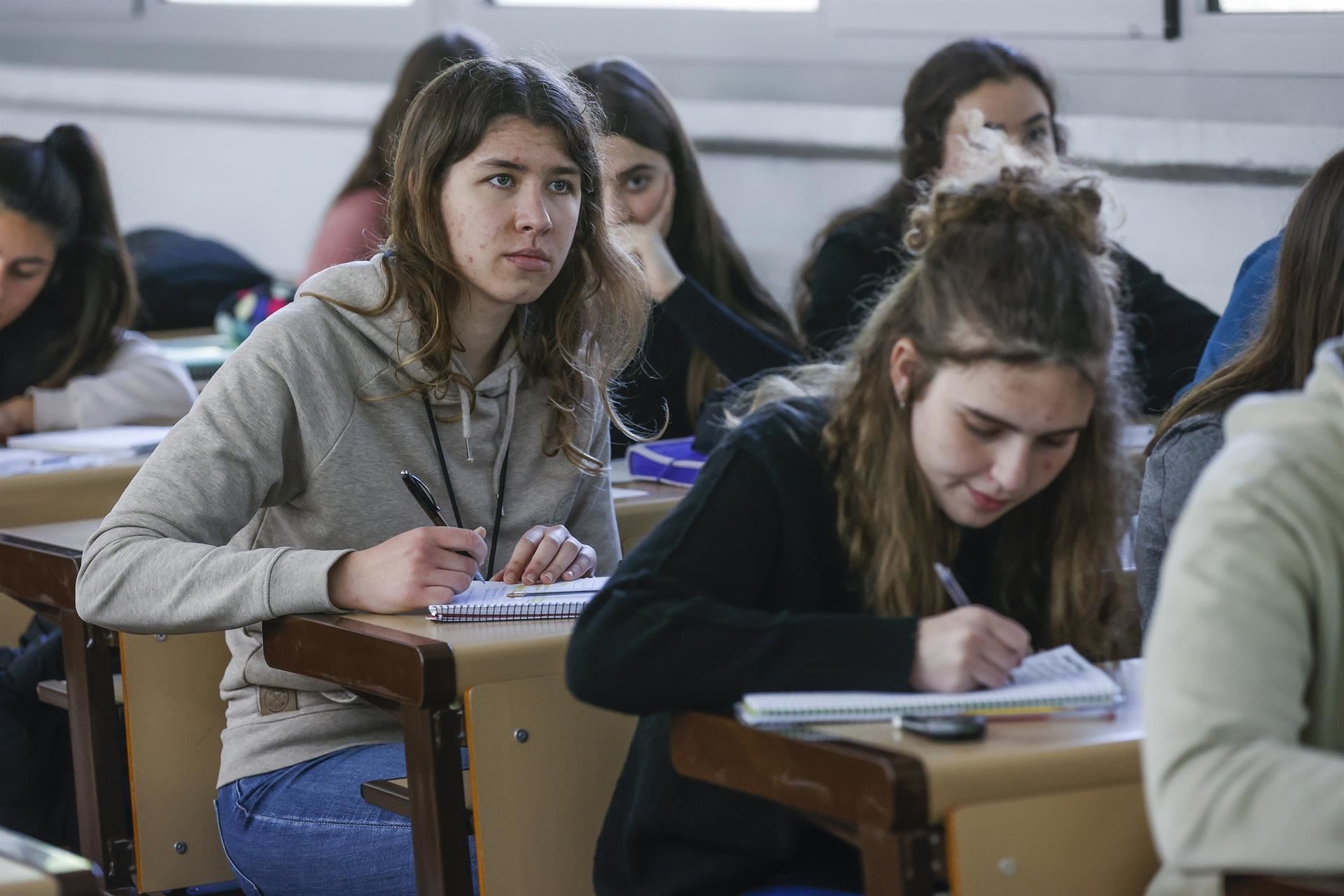 Varias estudiantes en la UPV/EHU.