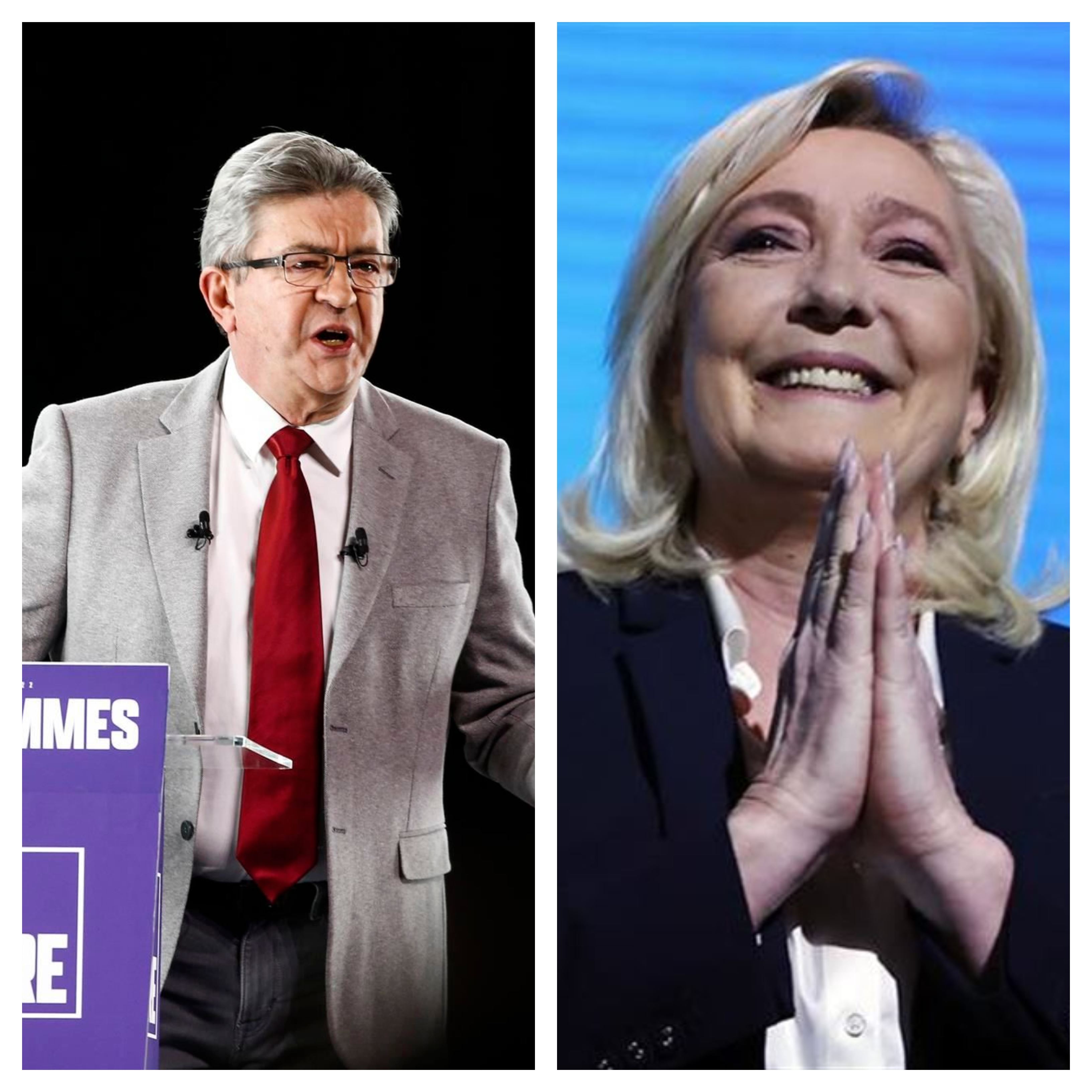 Jean-Luc Mélenchon y Marine Le Pen