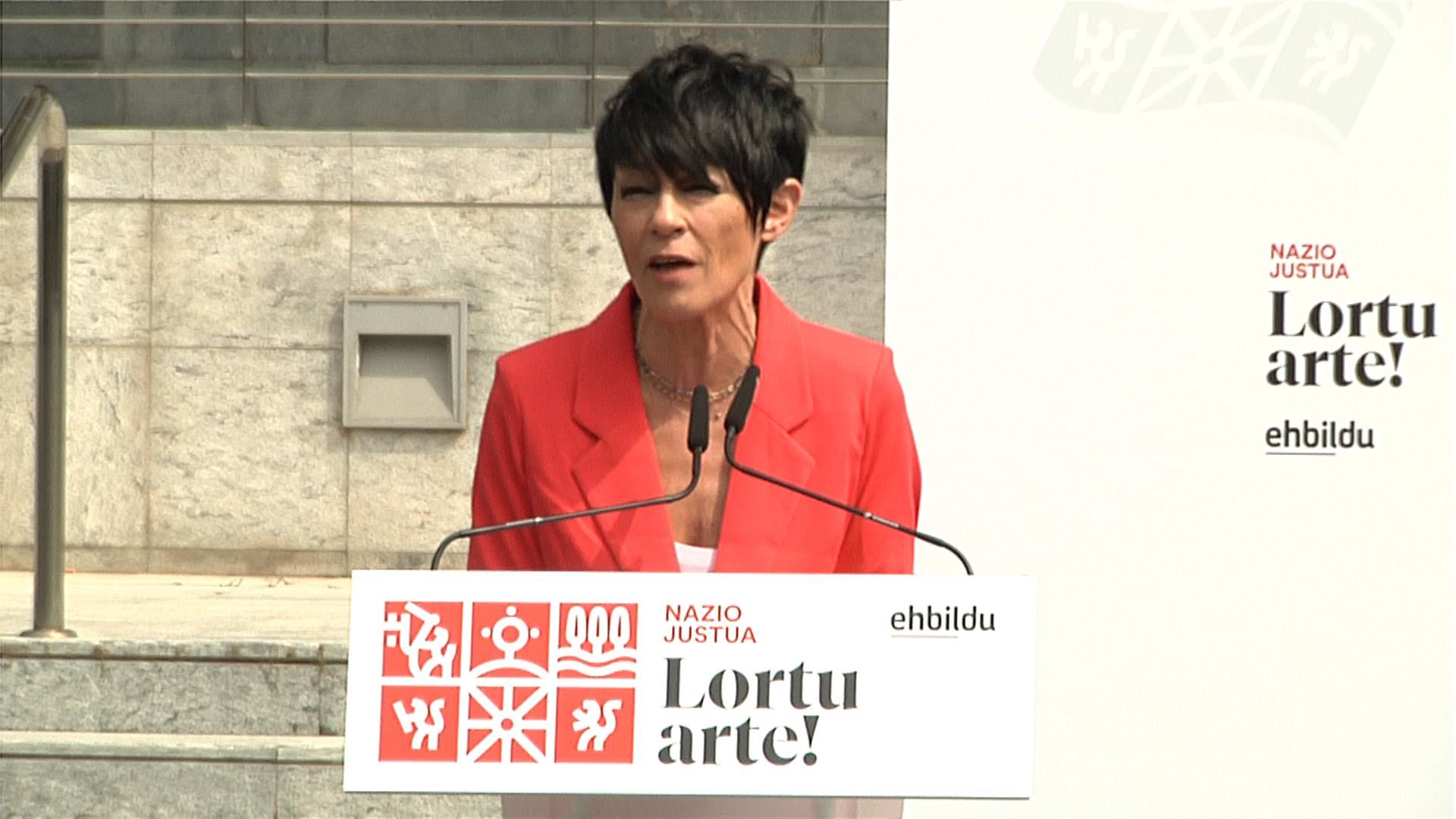 La portavoz de EH Bildu en el Parlamento Vasco, Maddalen Iriarte. Foto: EITB Media