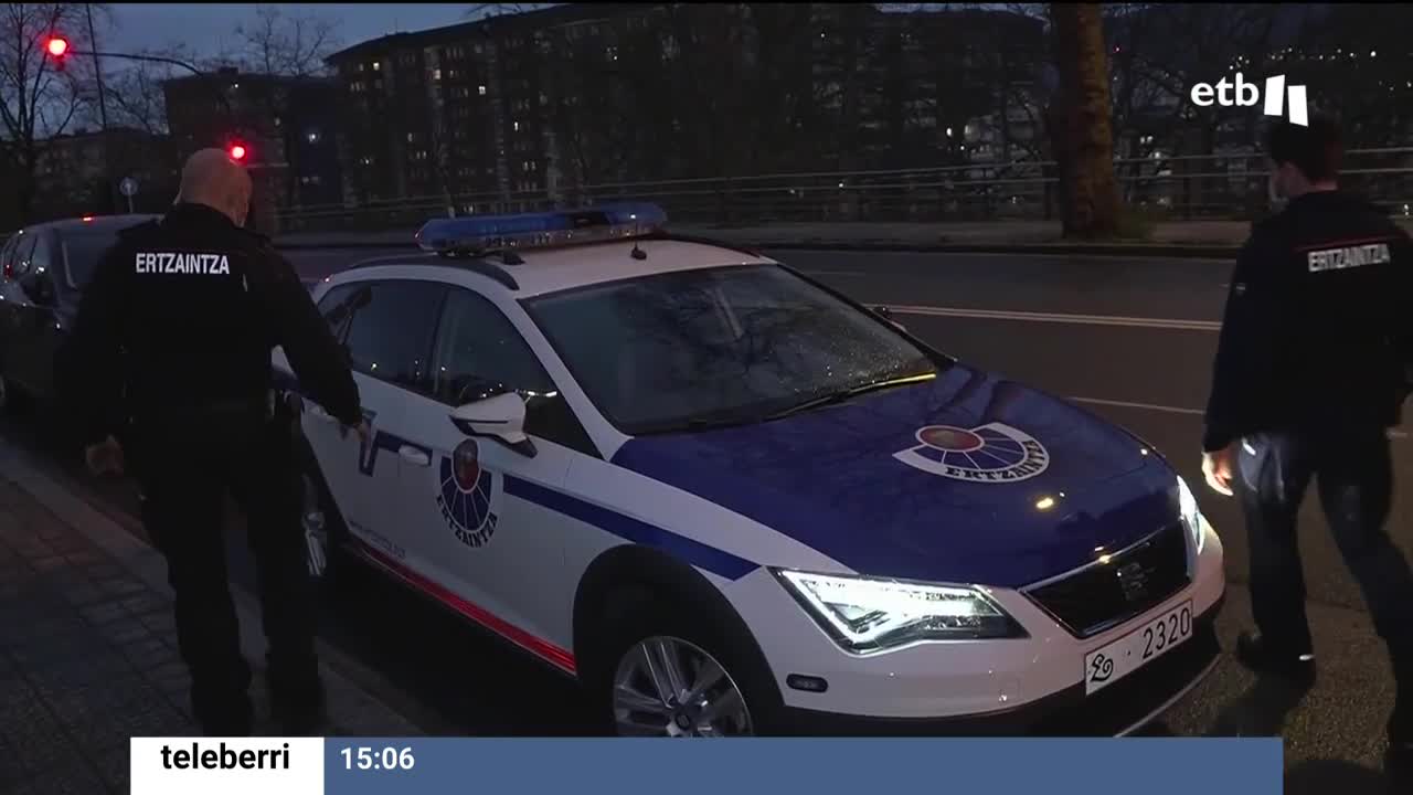 Ertzaintza. Una foto sacada de un vídeo de EITB Media.