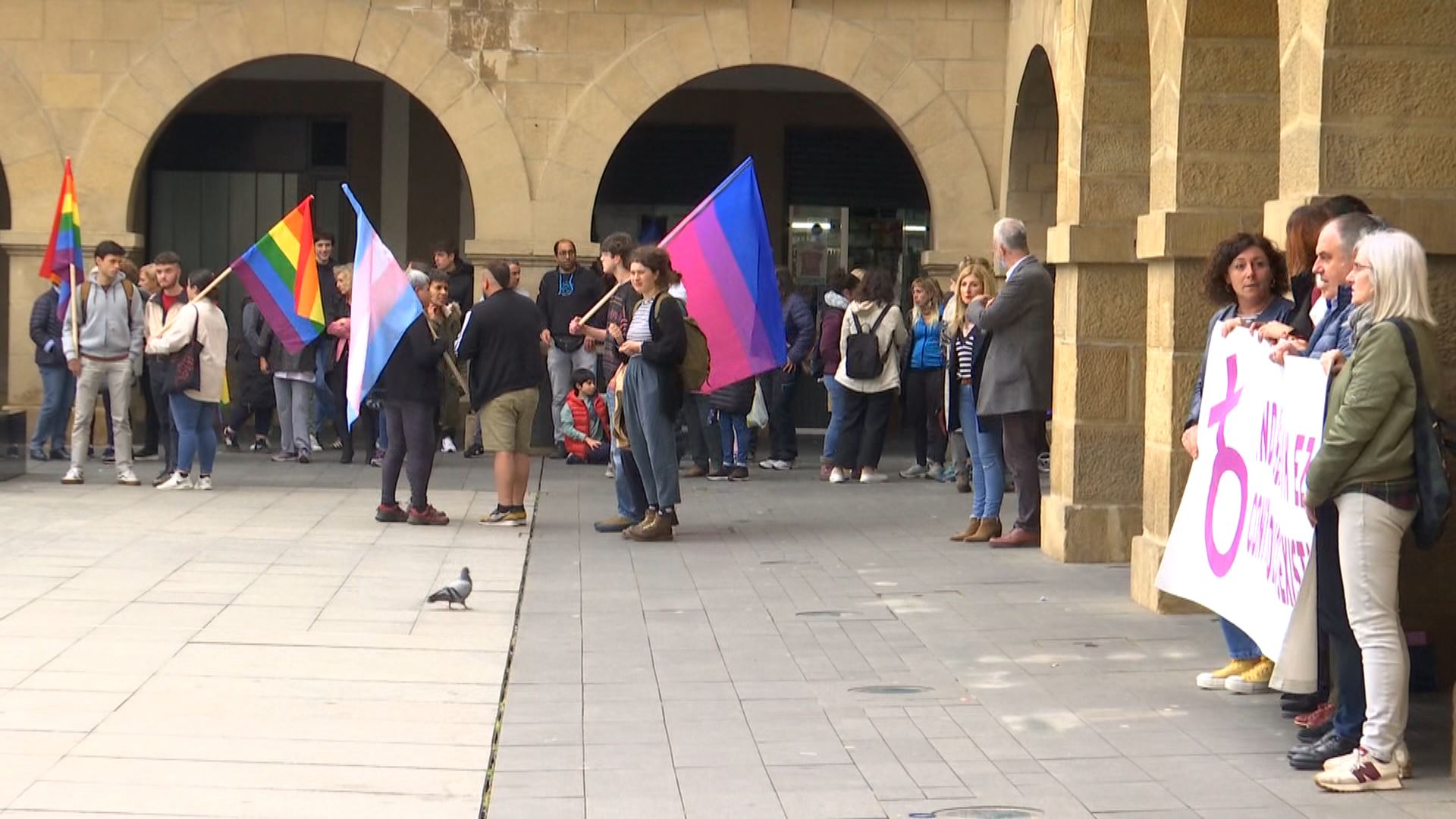 Concentración en Amorebieta-Etxano. Imagen: EITB Media