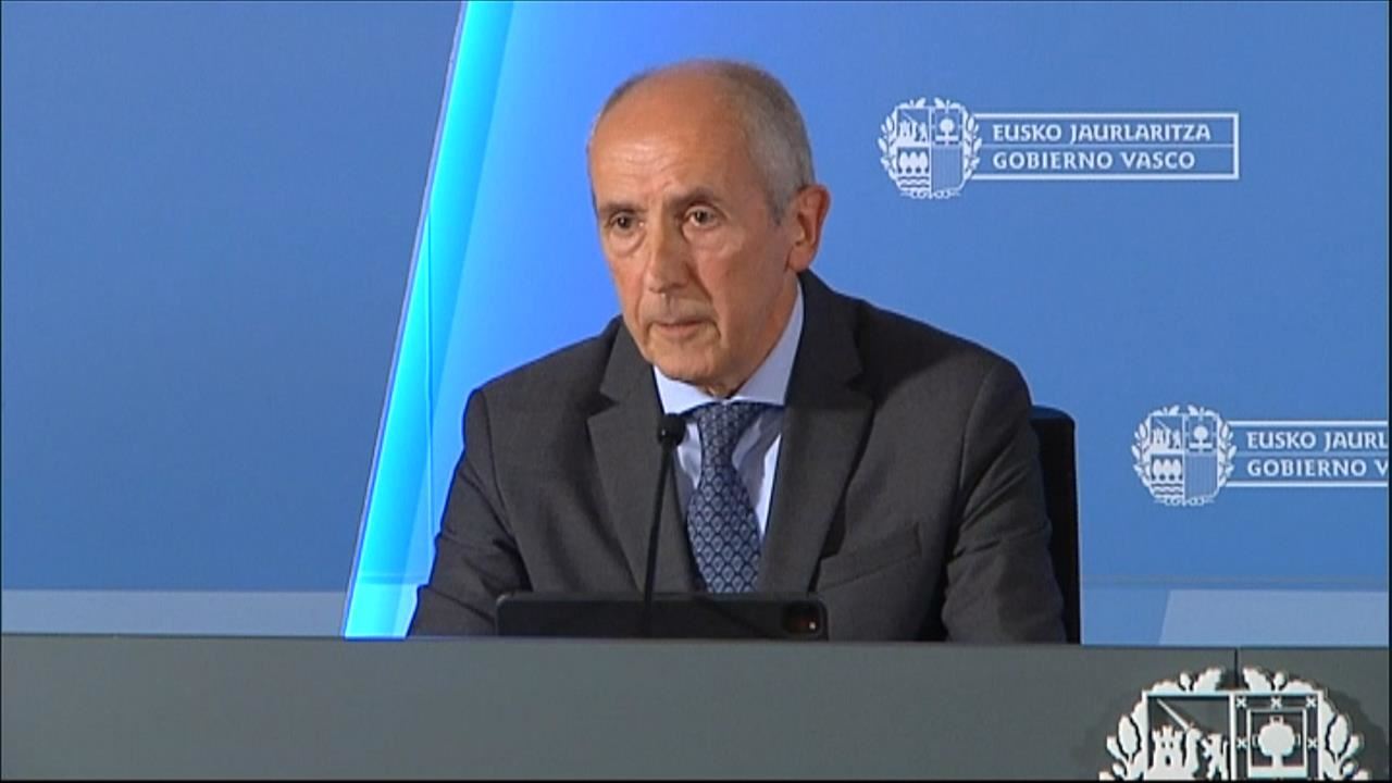 El consejero de Seguridad del Gobierno Vasco, Josu Erkoreka. Imagen: EiTB Media