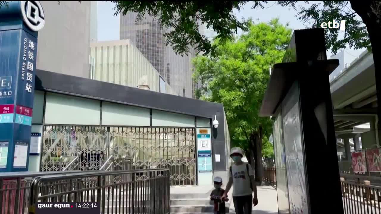 Beijingo kale bat. EITB Mediaren bideo batetik ateratako argazkia