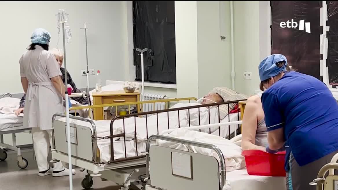 Hospital de Járkov. Imagen obtenida de un vídeo de EITB Media