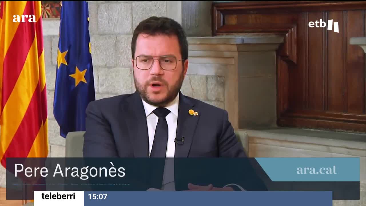 El president de la Generalitat, Pere Aragonès