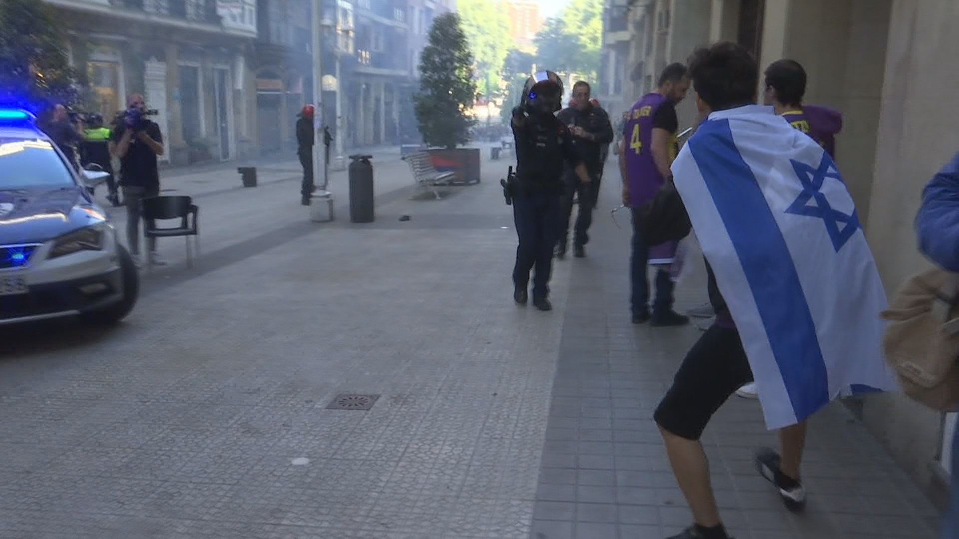 Imagen de los incidentes de ayer en Bilbao