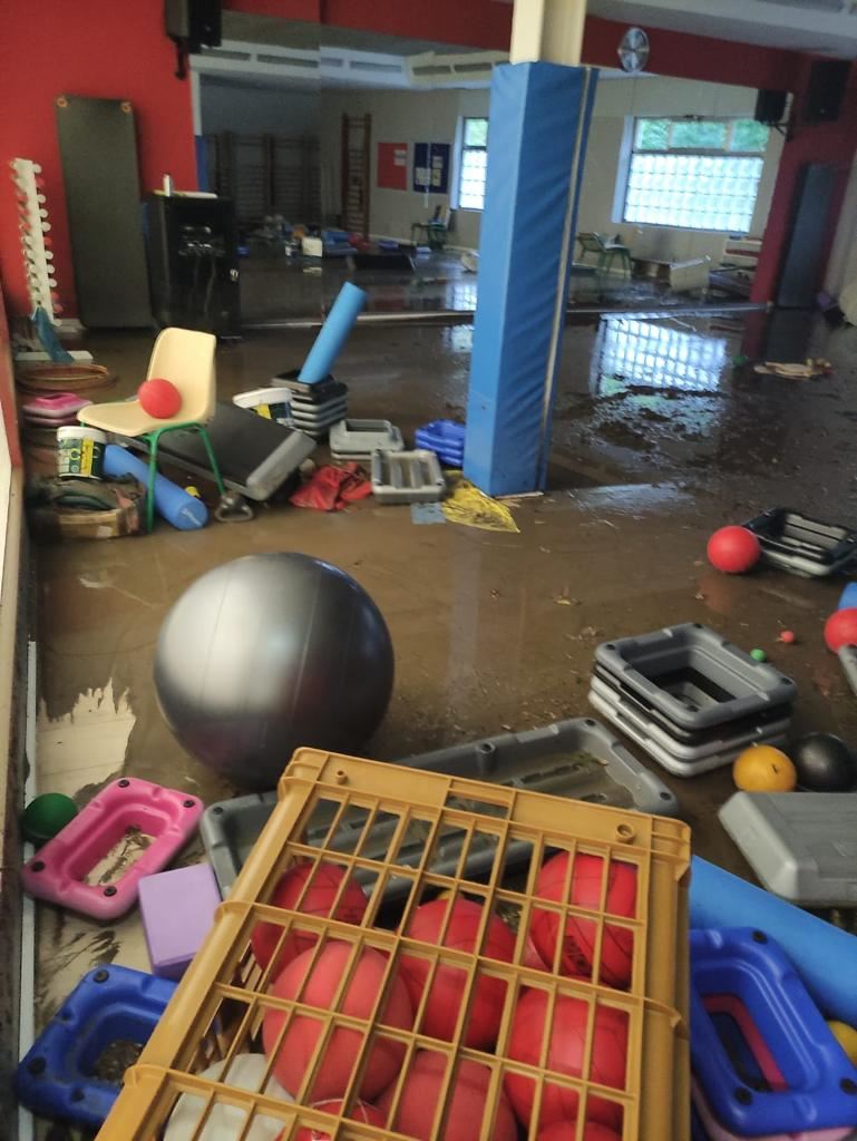 Gimnasios afectados. Foto: @donostia_kirola