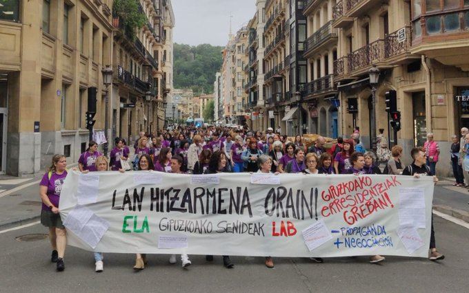 Manifestación del pasado 19 de mayo. Foto: @ELAsindikatua