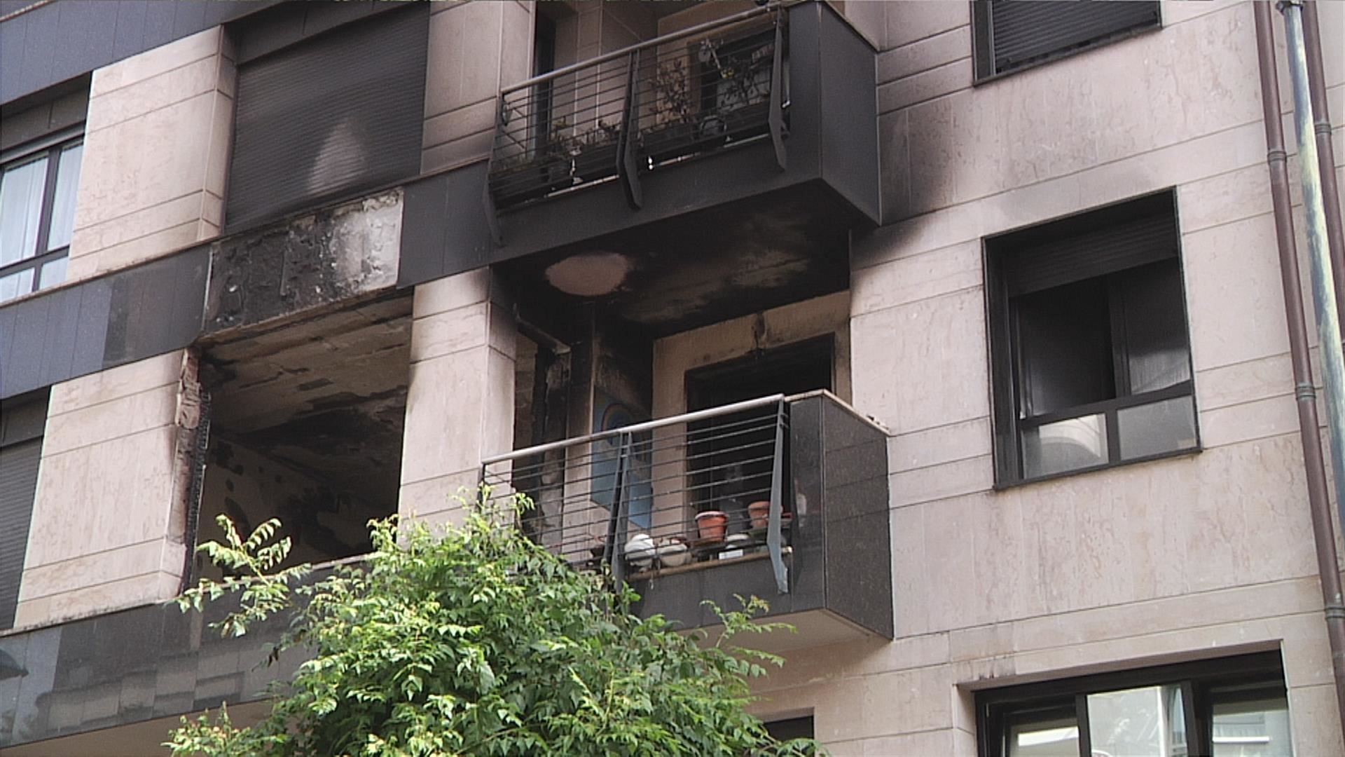 Edificio afectado en Errenteria. Foto: EITB Media