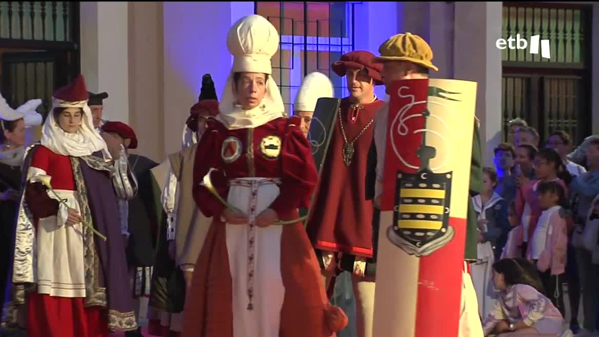 Desfile histórico en Portugalete. Imagen obtenida de un vídeo de EITB Media