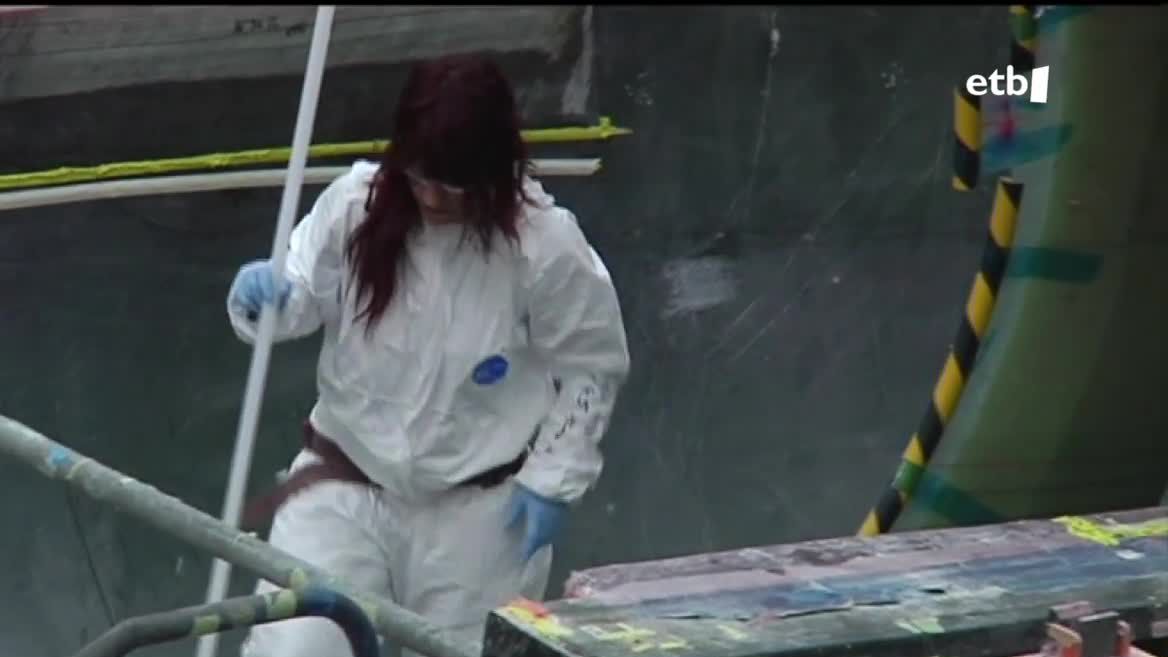 Siemens Gamesako langile bat. EITB Mediaren bideo batetik ateratako argazkia