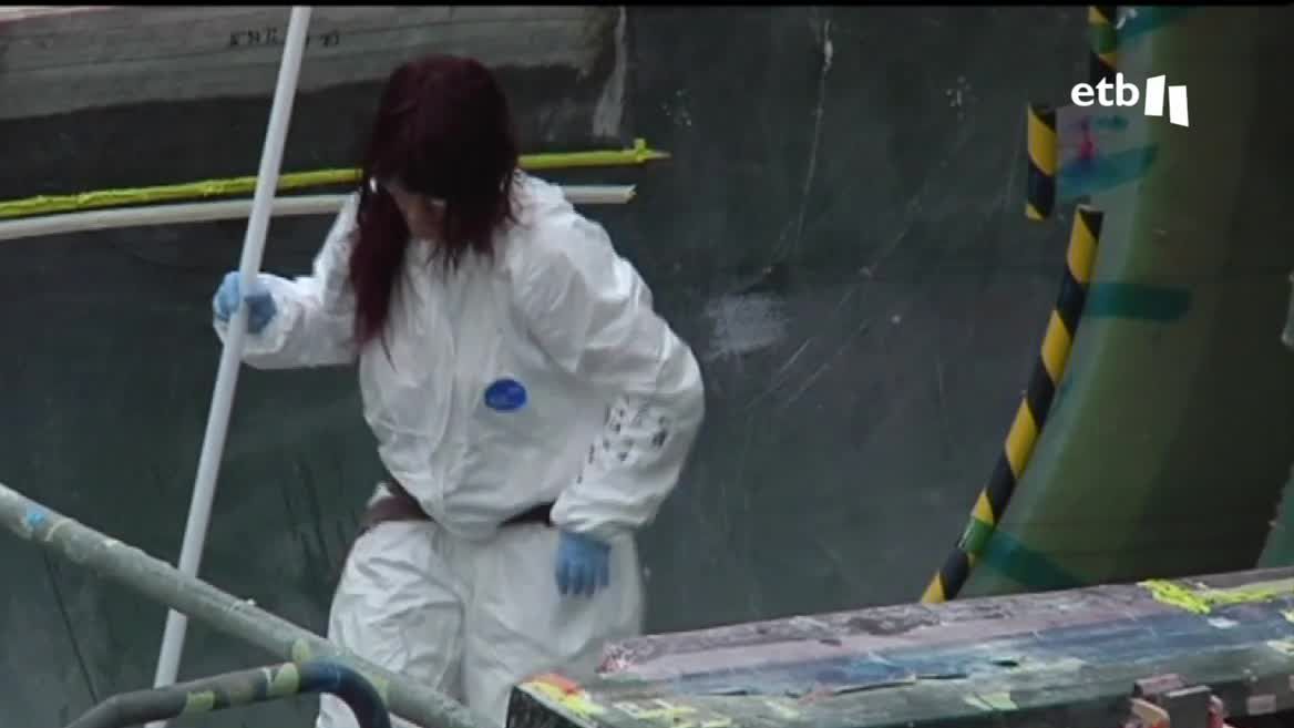 Una trabajadora de Siemens Gamesa. Imagen obtenida de un vídeo de EITB Media