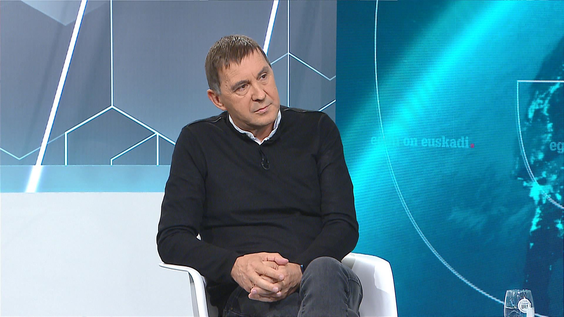 Otegi, elkarrizketaren une batean.