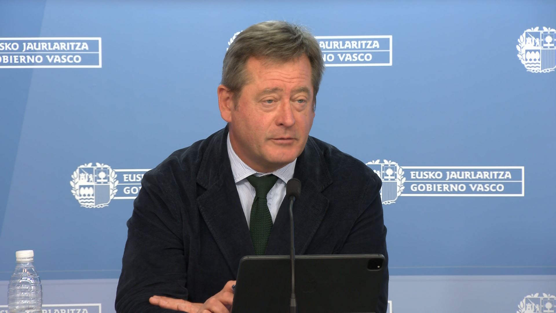 El portavoz del Gobierno Vasco, Bingen Zupiria. Imagen de archivo: EITB Media