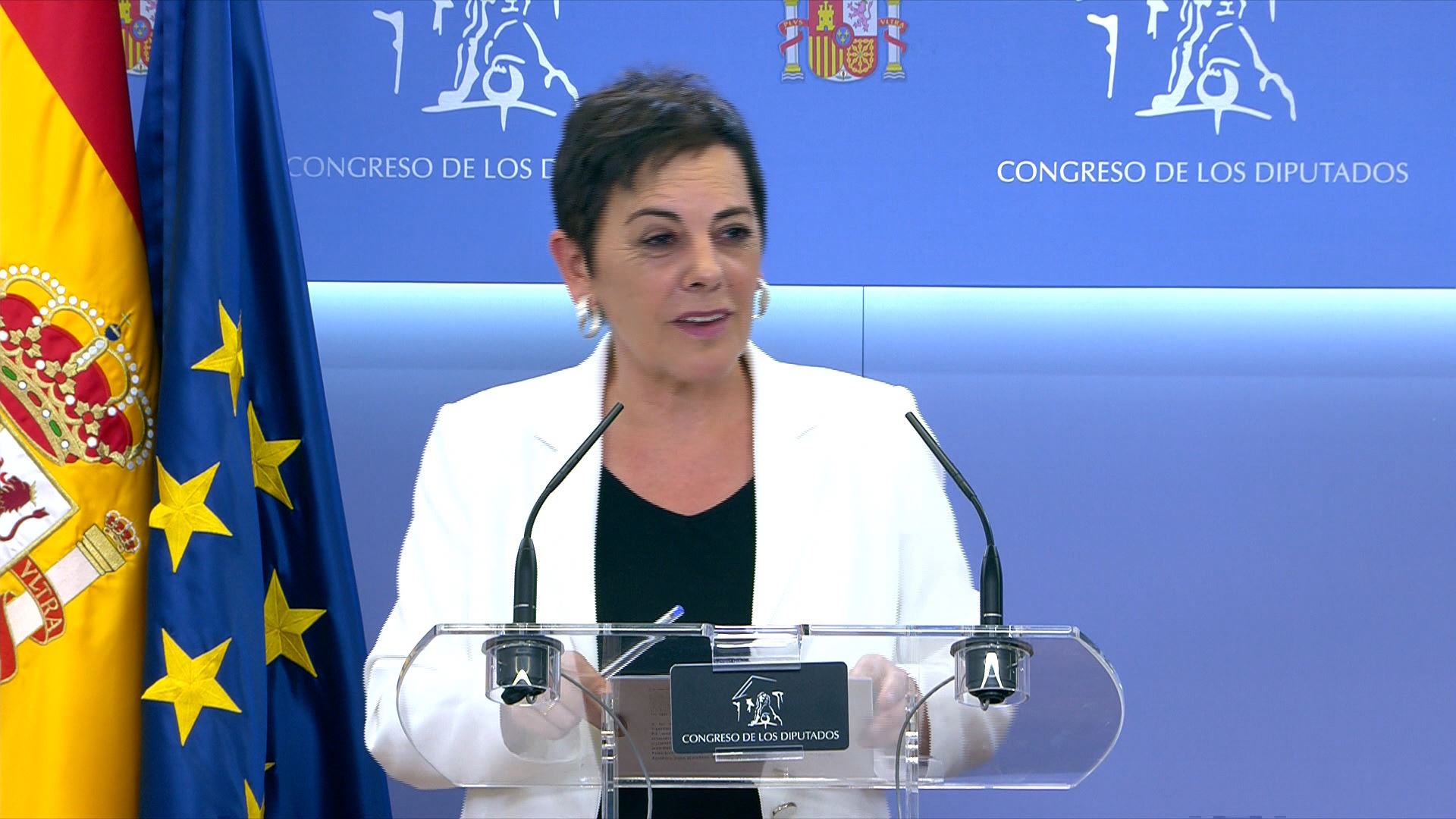 Mertxe Aizpurua. Kongresuko bideo batetik ateratako irudia.