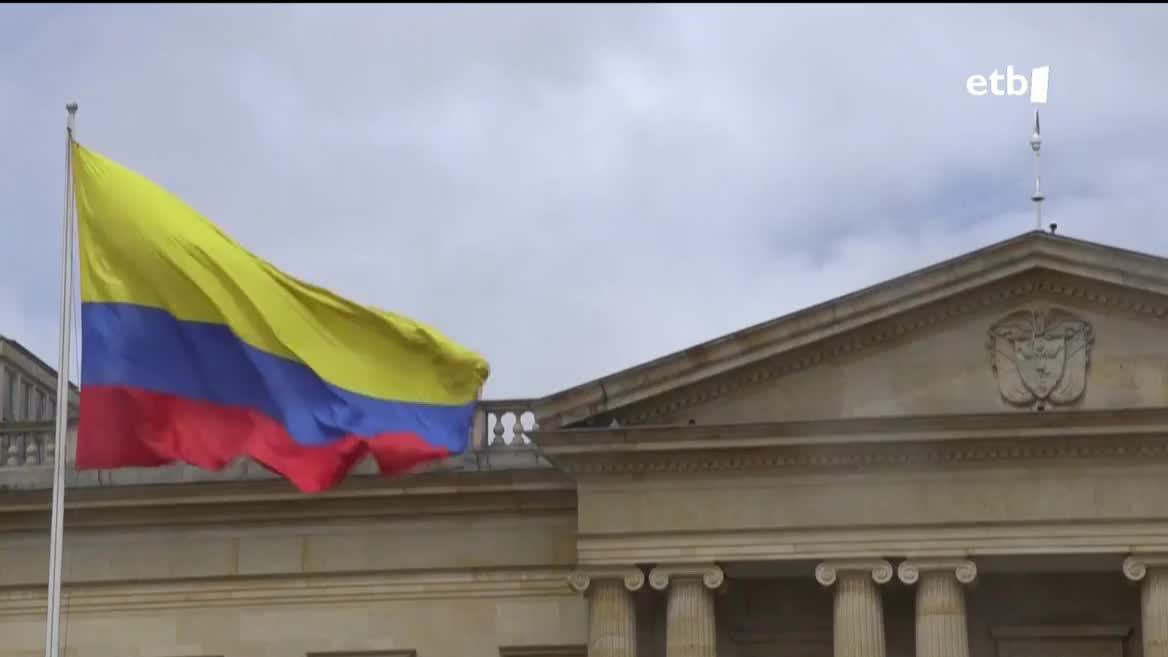 Kolonbiako bandera. EITB Mediaren bideo batetik ateratako argazkia
