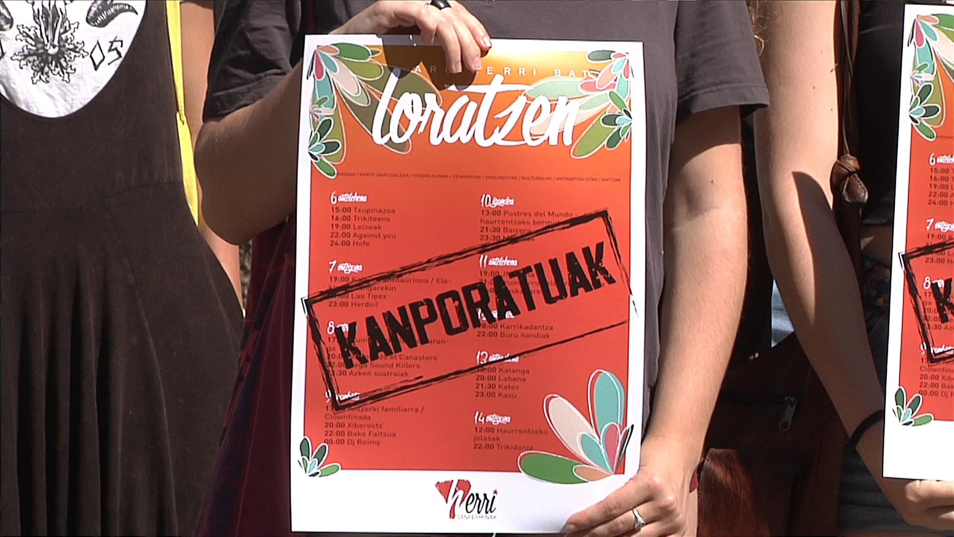 Herri Sanferminak taldearen kartela.