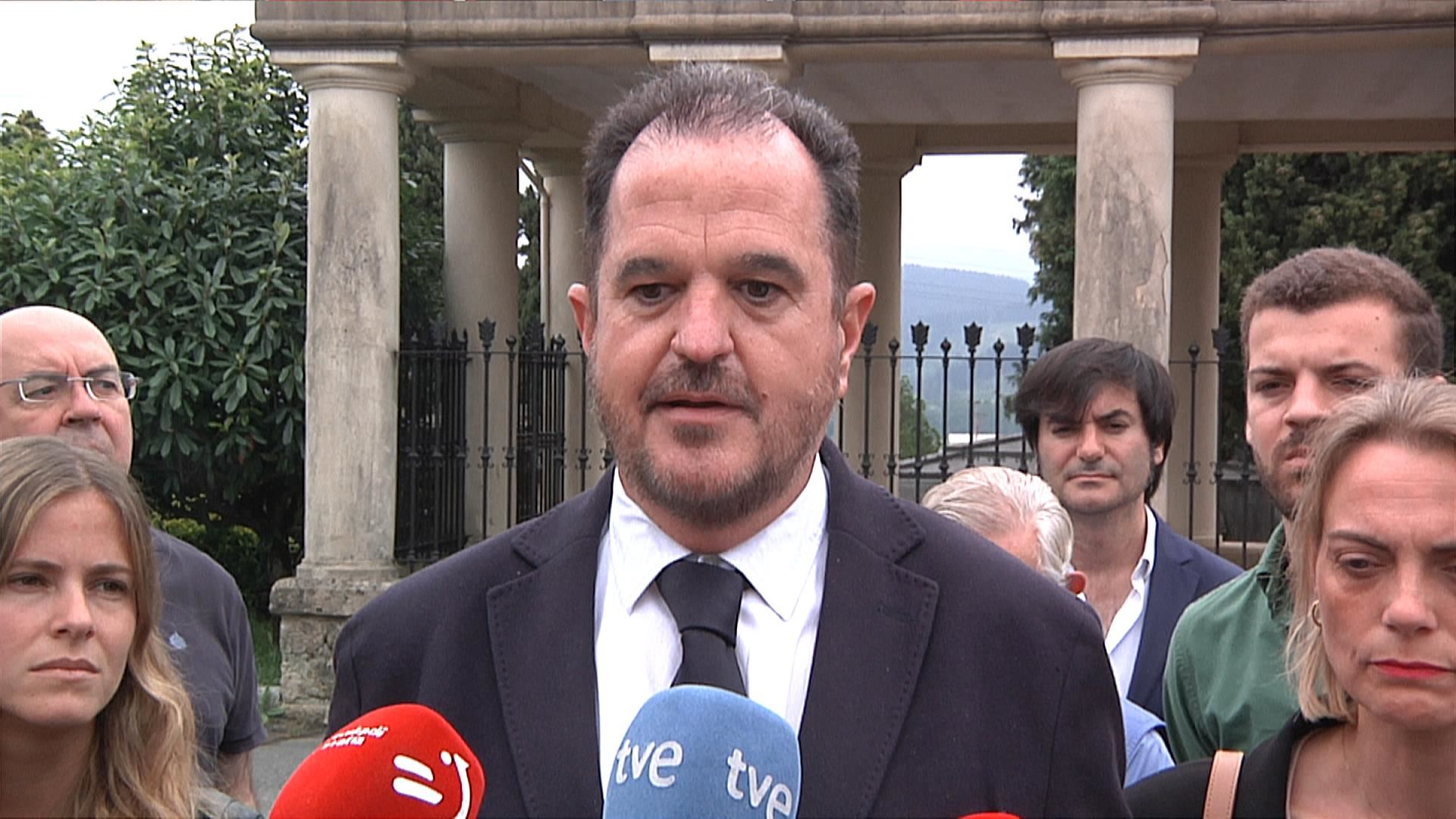 Carlos Iturgaiz hoy, en Durango. Captura de imagen de un vídeo de EITB Media.