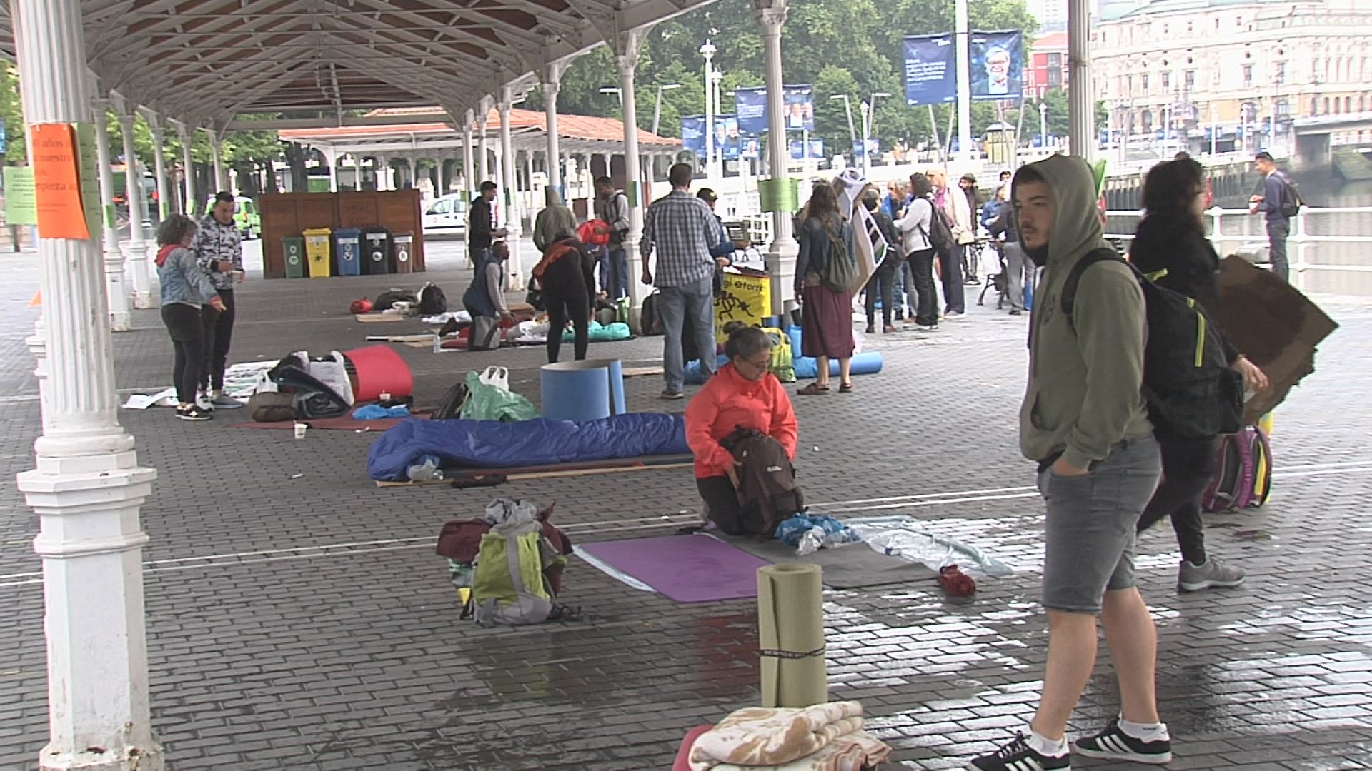 Bilbo, gaur goizean. EITB Mediaren bideo batetik ateratako irudia.