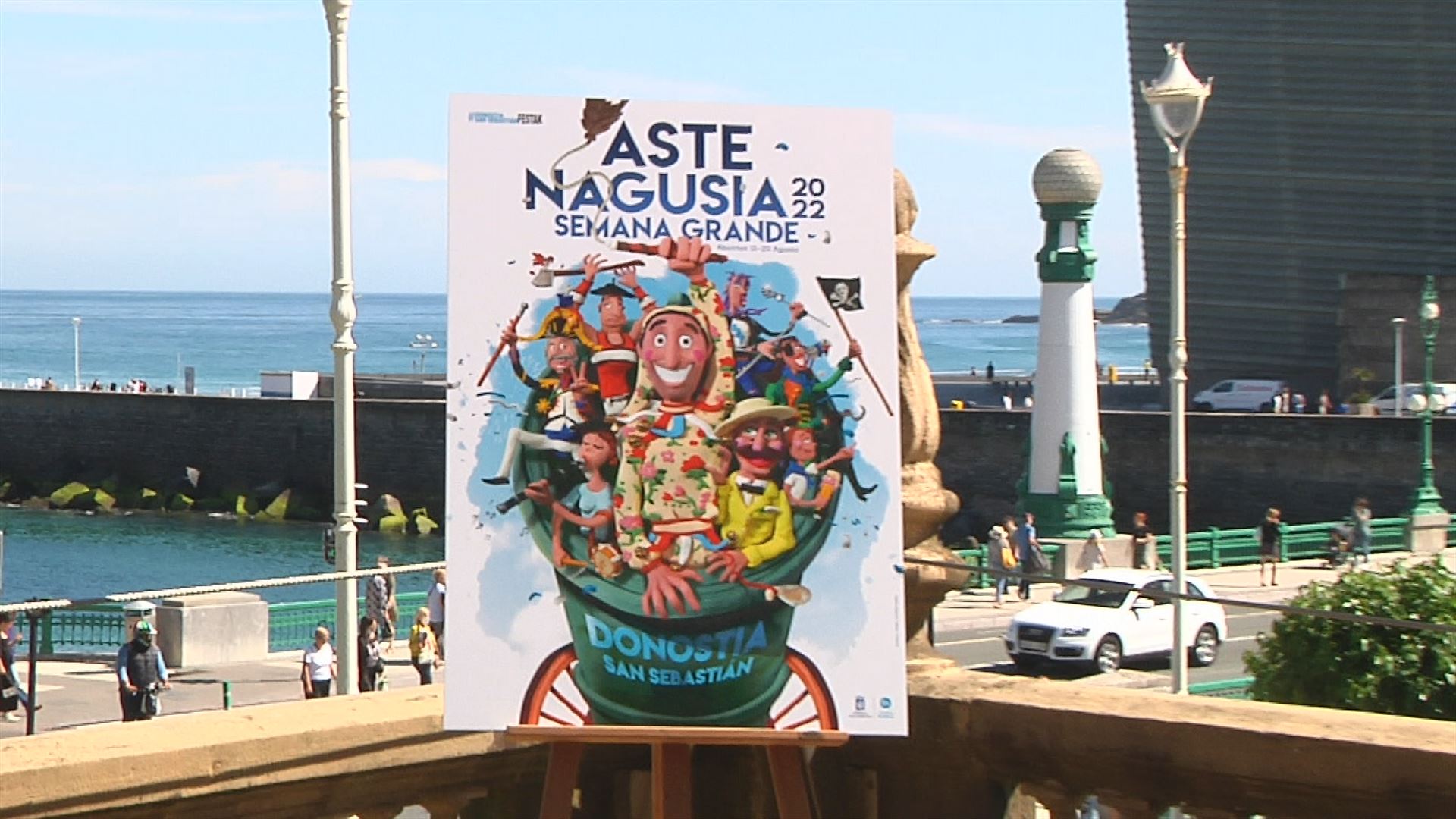 Presentación del cartel. Imagen obtenida de un vídeo de EITB Media.