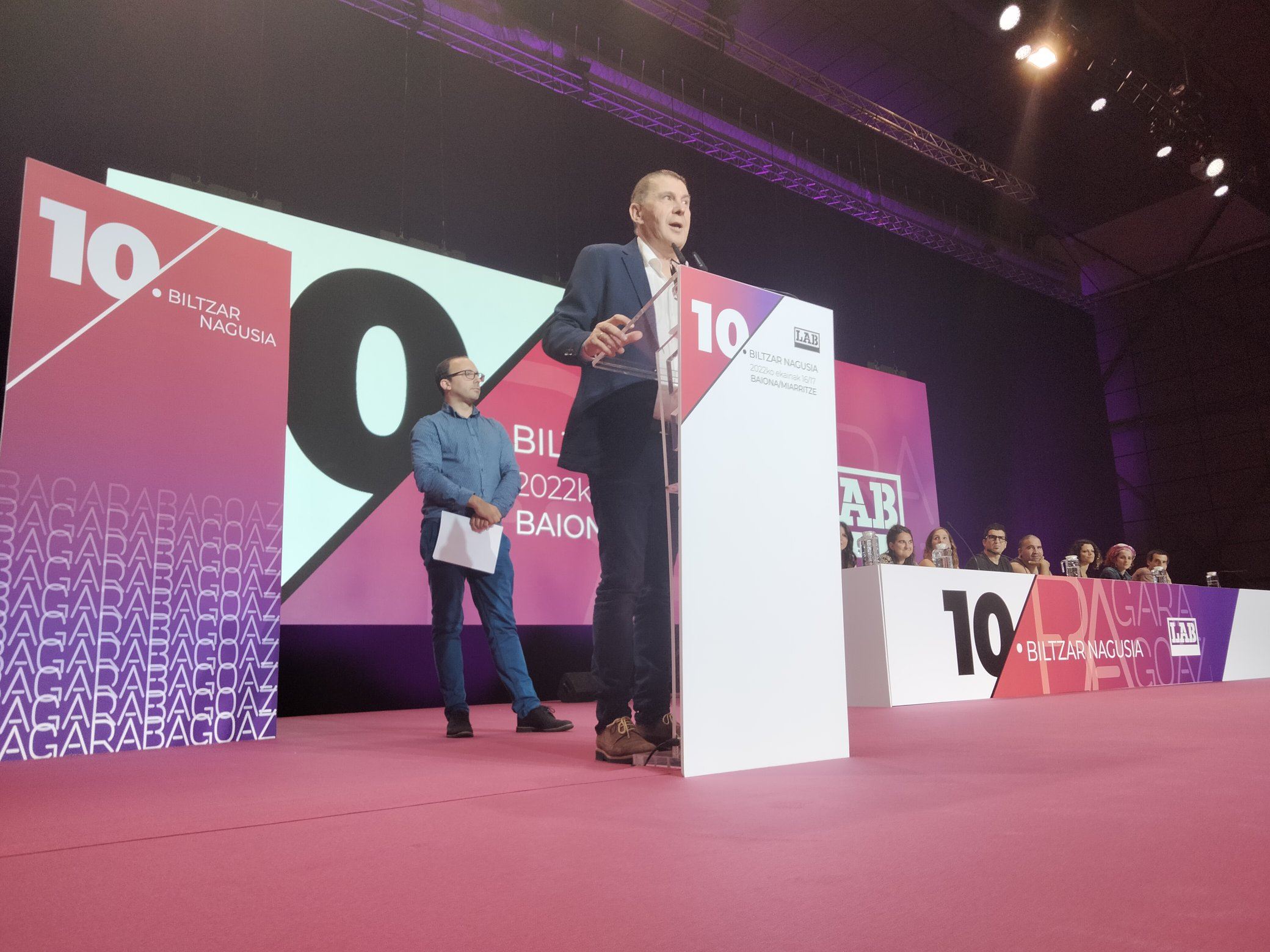 Otegi, en un momento de su intervención.