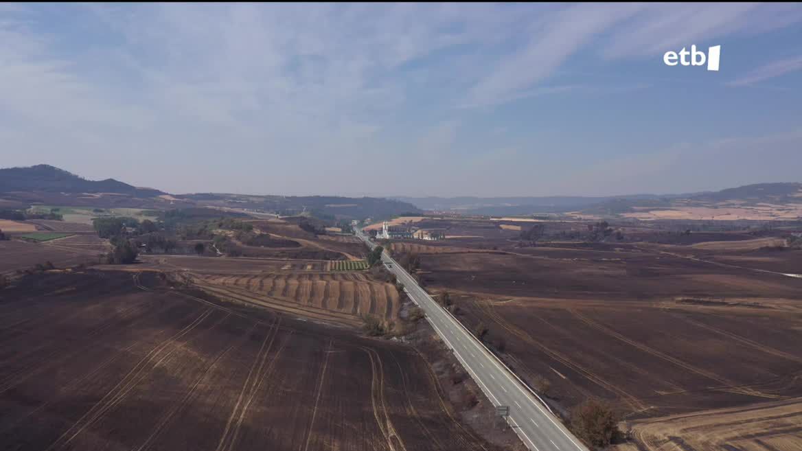 Suak erretako eremua.