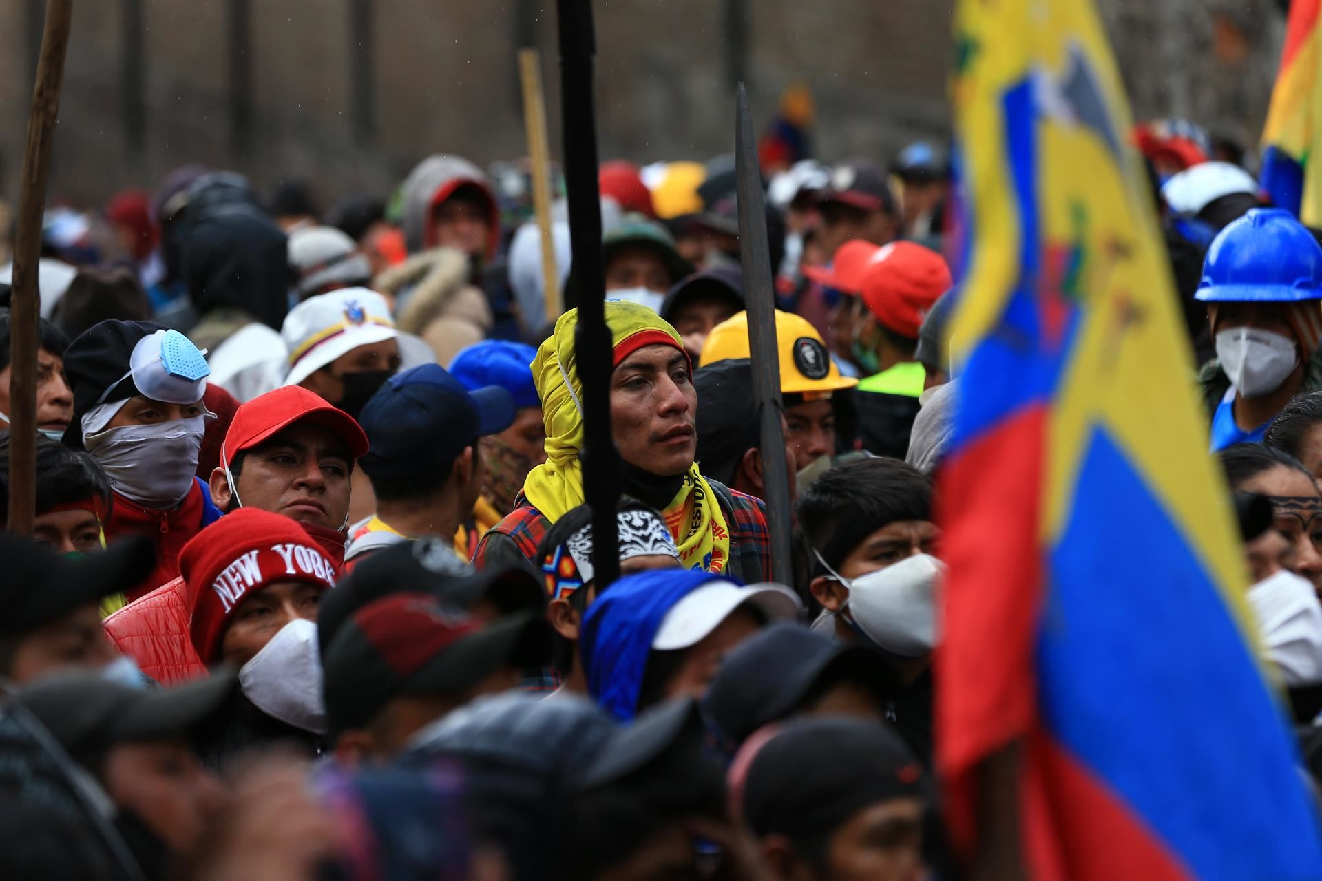 Manifestación en Quito. Foto: EFE