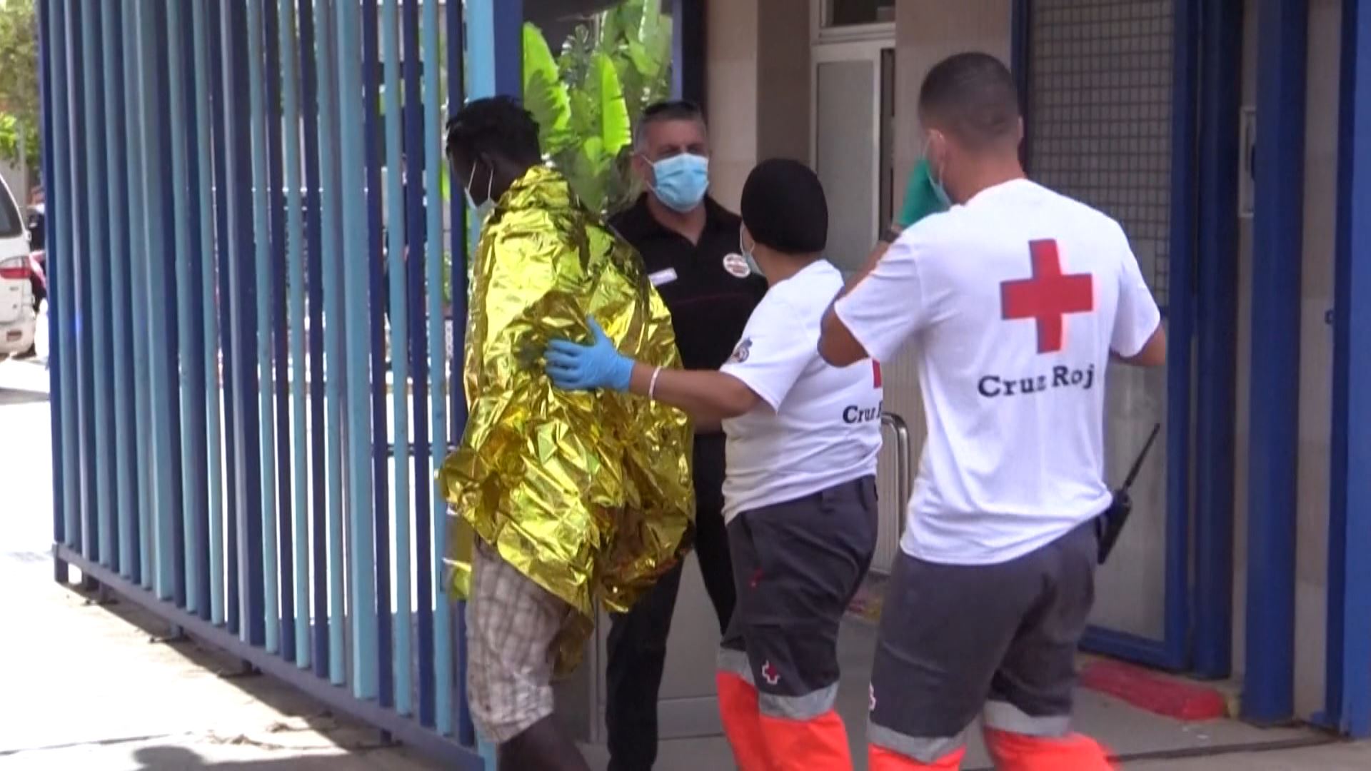 Migrantes en Melilla. Imagen: EITB Media