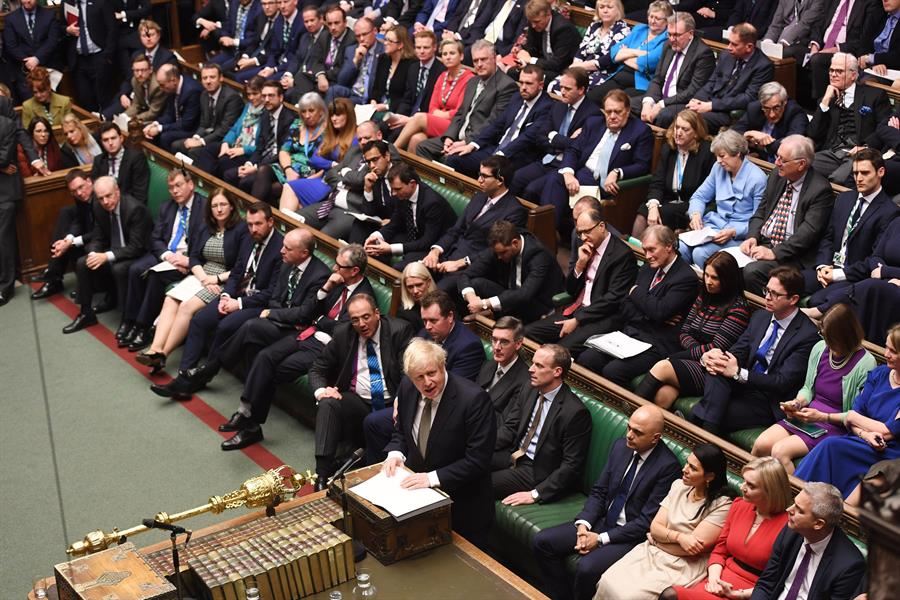 Bancada del Partido Conservador británico. Foto de archivo de EFE.