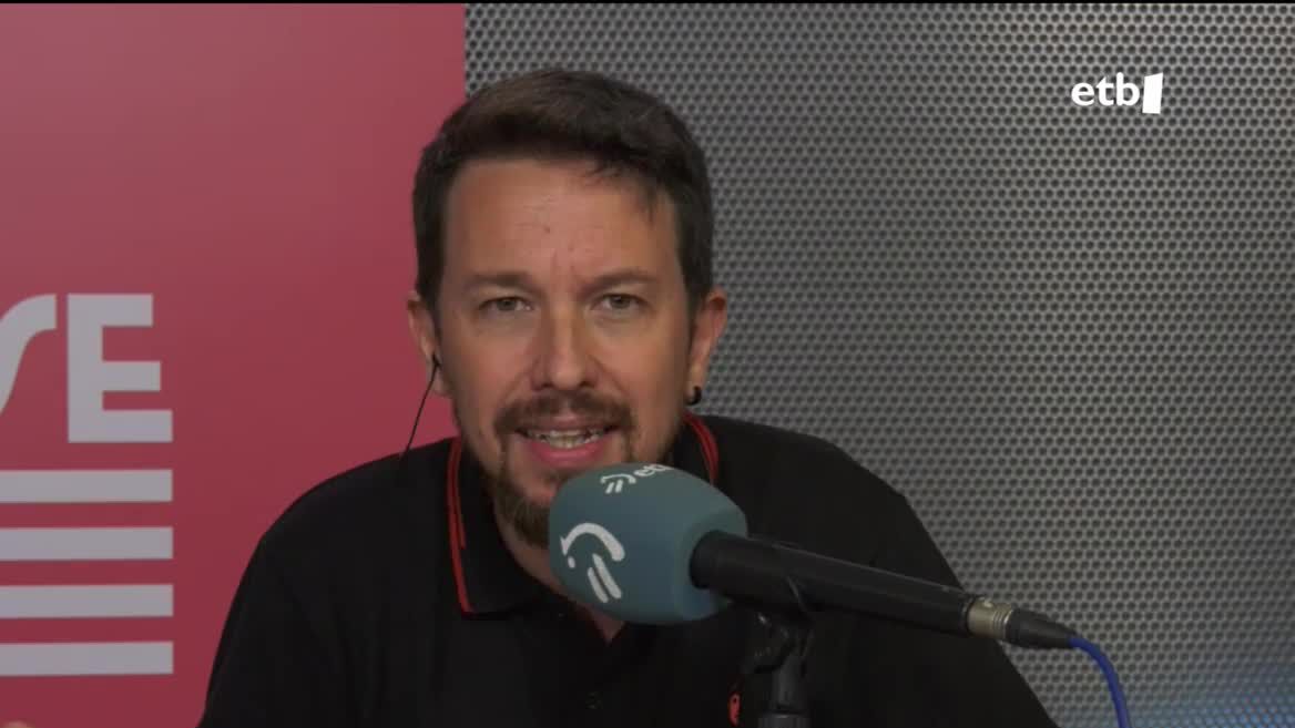 Pablo Iglesias. EITB Mediaren bideo batetik ateratako irudia.