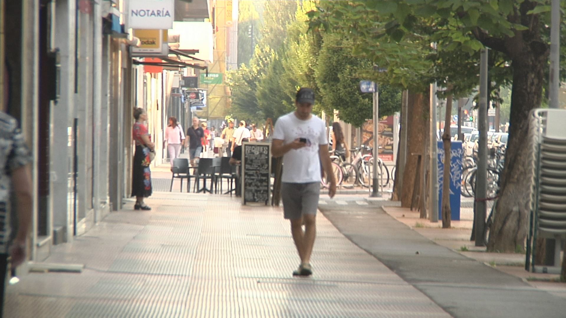 Vitoria, esta mañana. Imagen obtenida de un vídeo de EITB Media.
