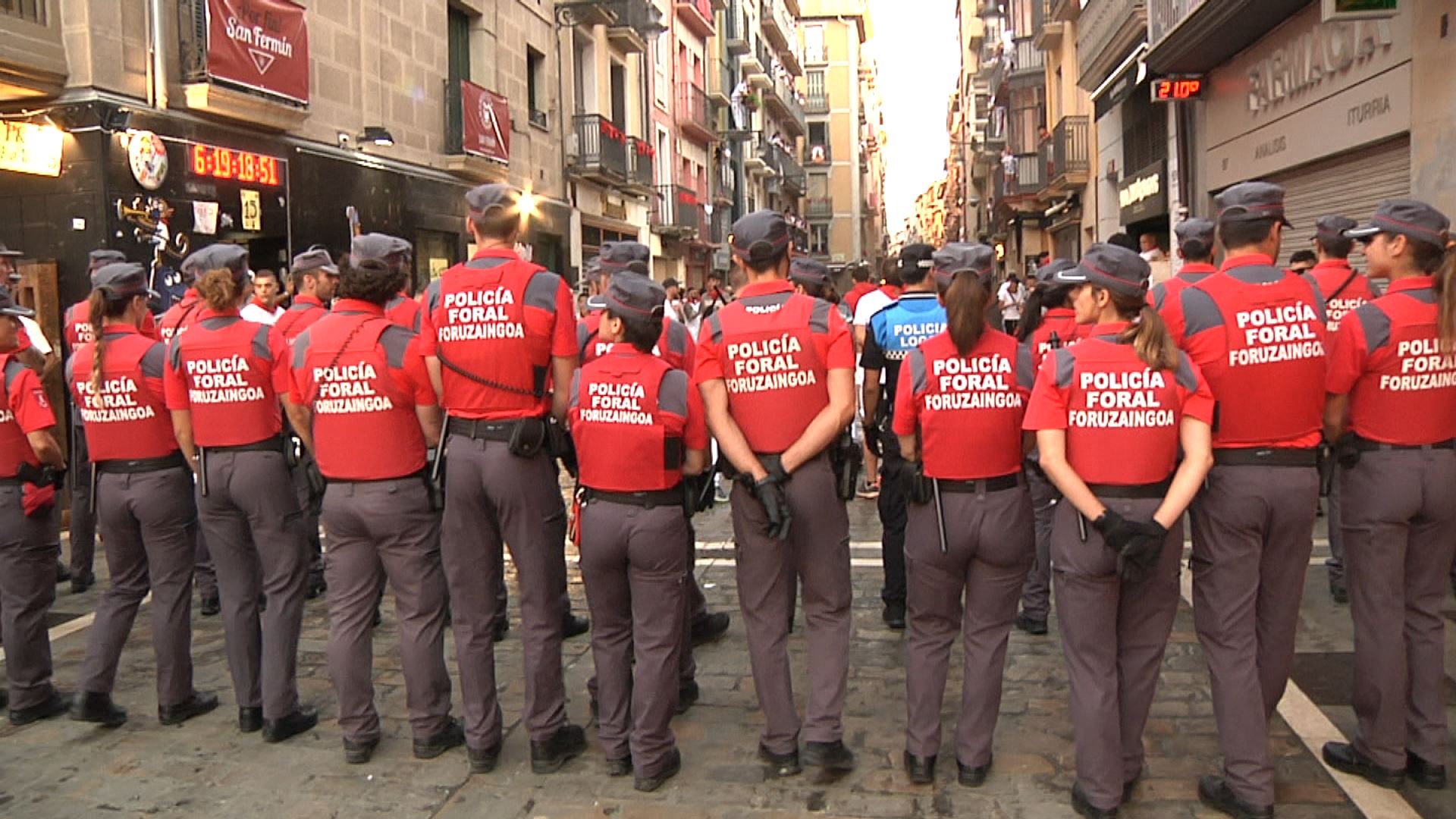 Policía Foral en los encierros